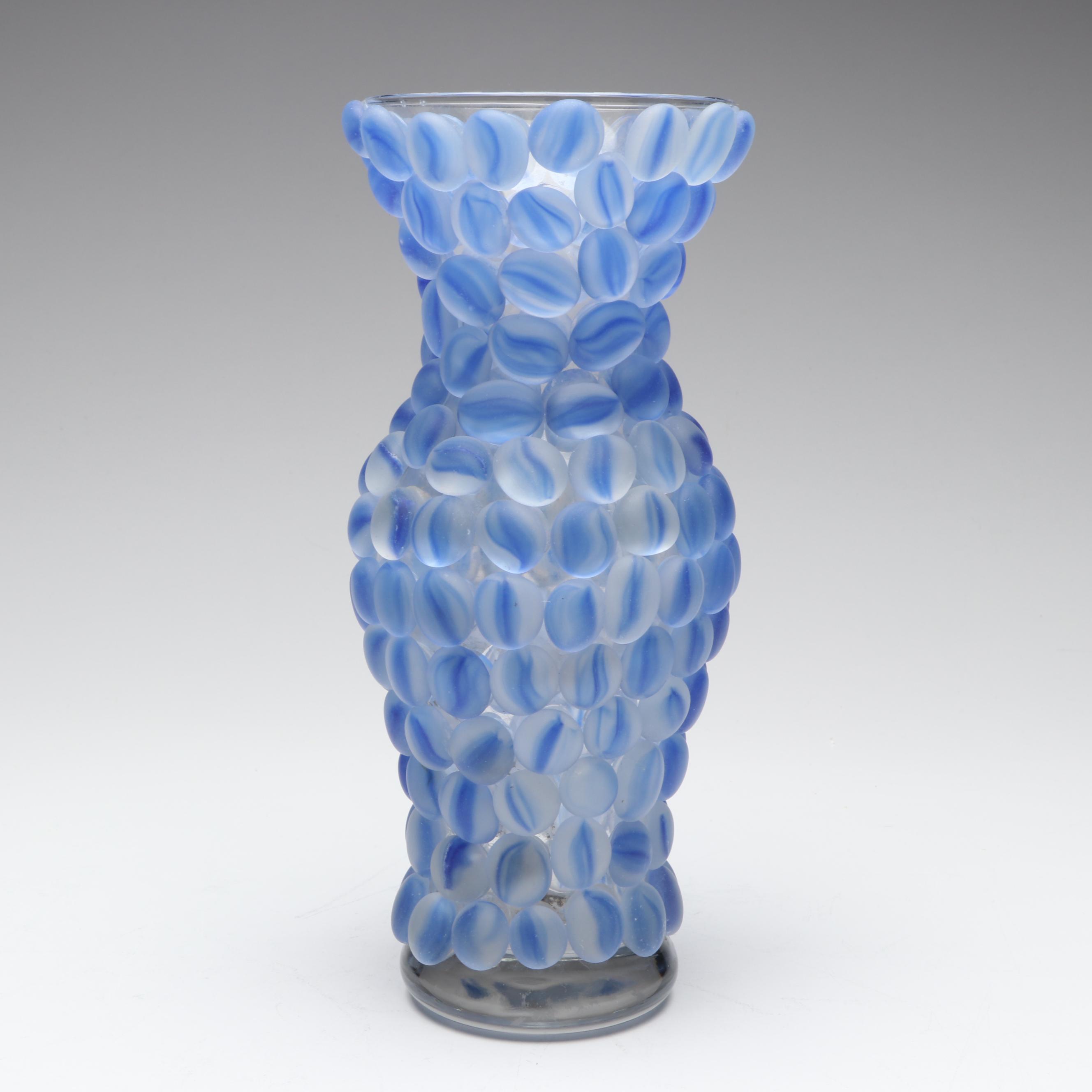 Hand Decorated Glass Bead Vase