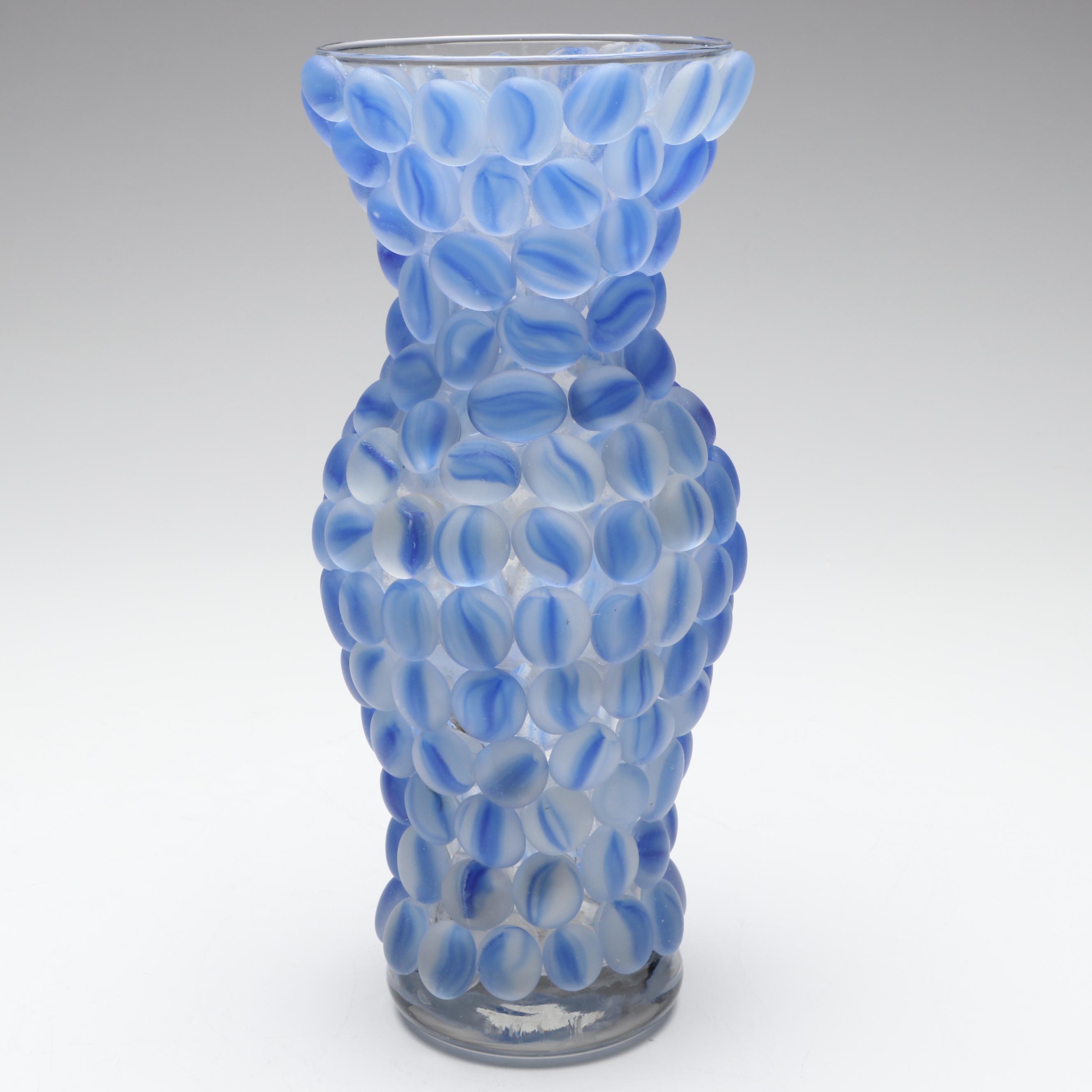 Hand Decorated Glass Bead Vase