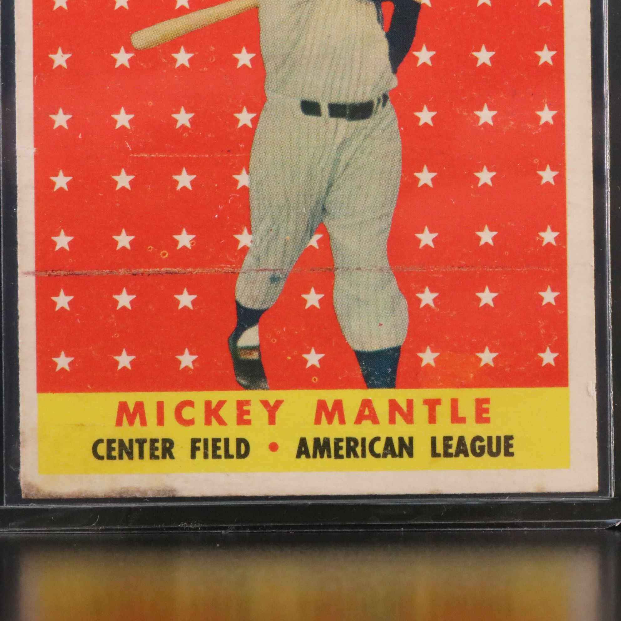1958 Topps Mickey Mantle New York Yankees All-Star Baseball Card