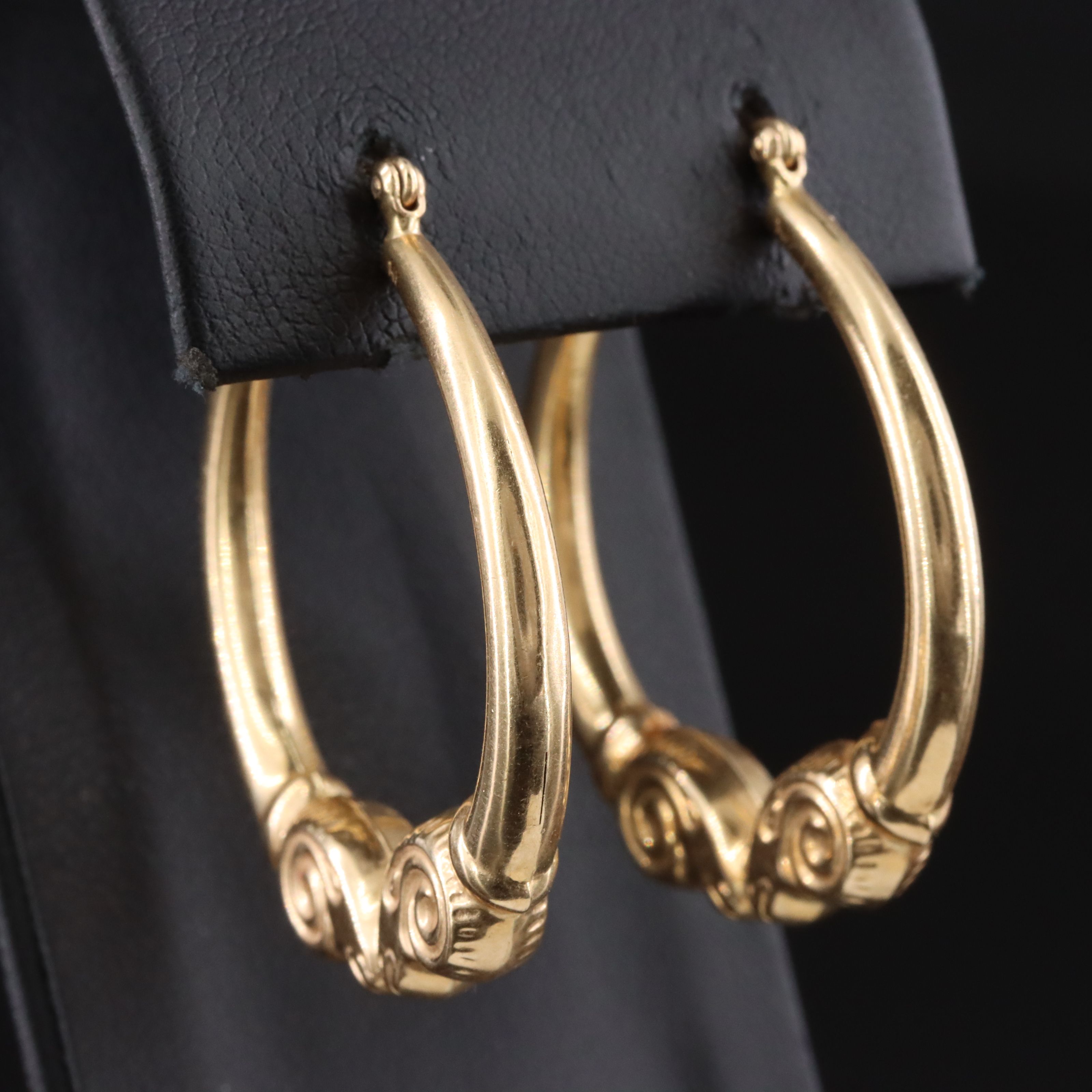 14K Ram's Head Hoops
