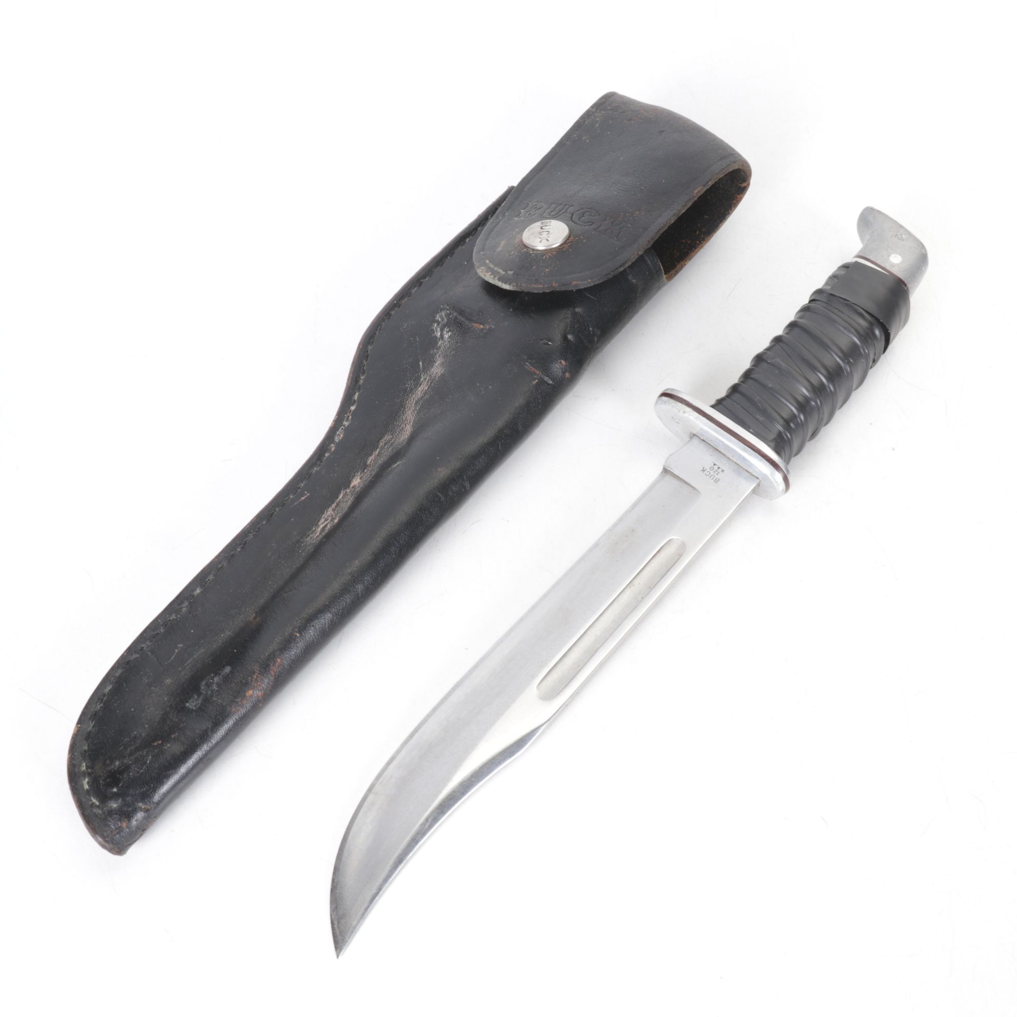 Three Buck Fixed Blade Knives, Late 20th Century