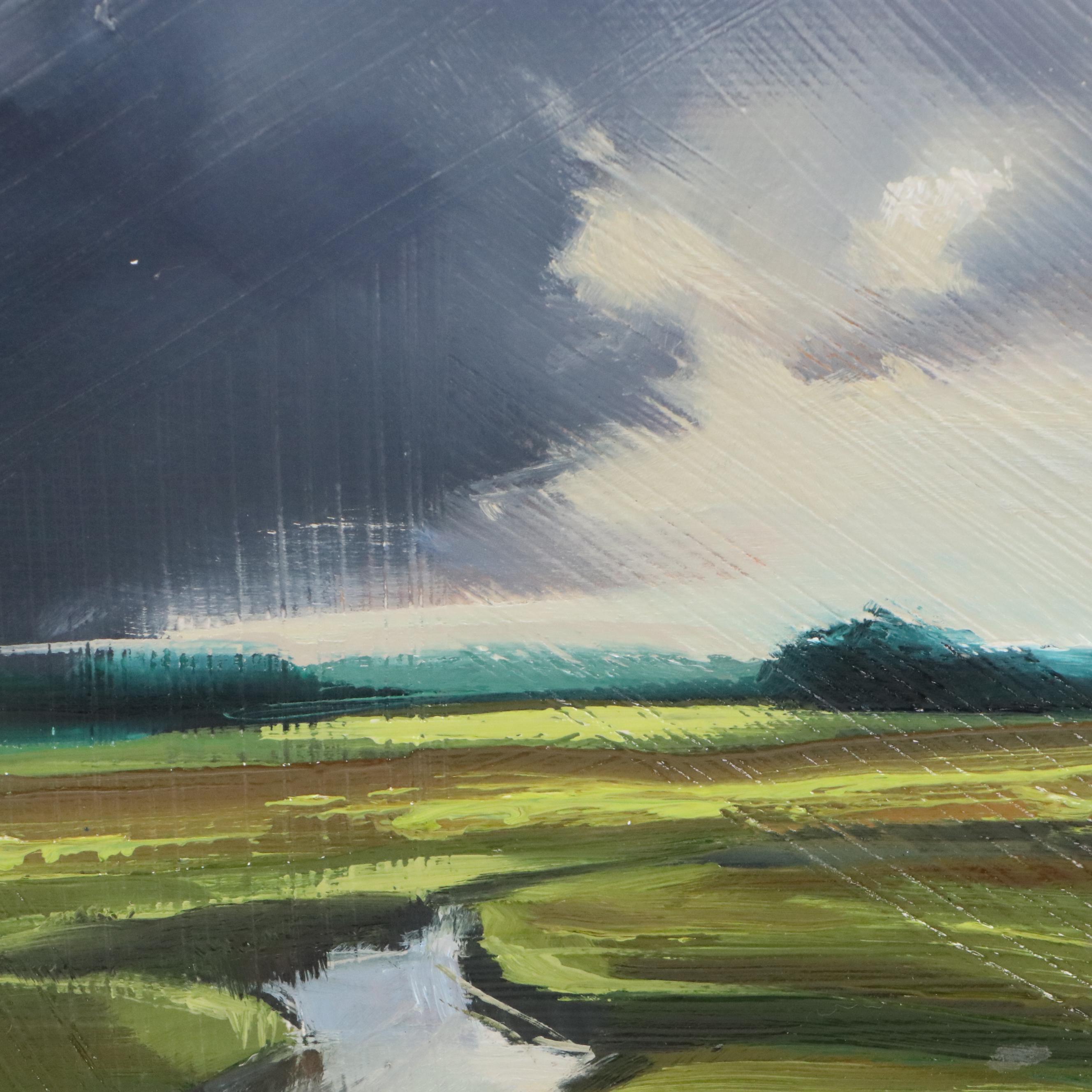 Inga Kovalenko Cloudy Landscape Oil Painting, 2025