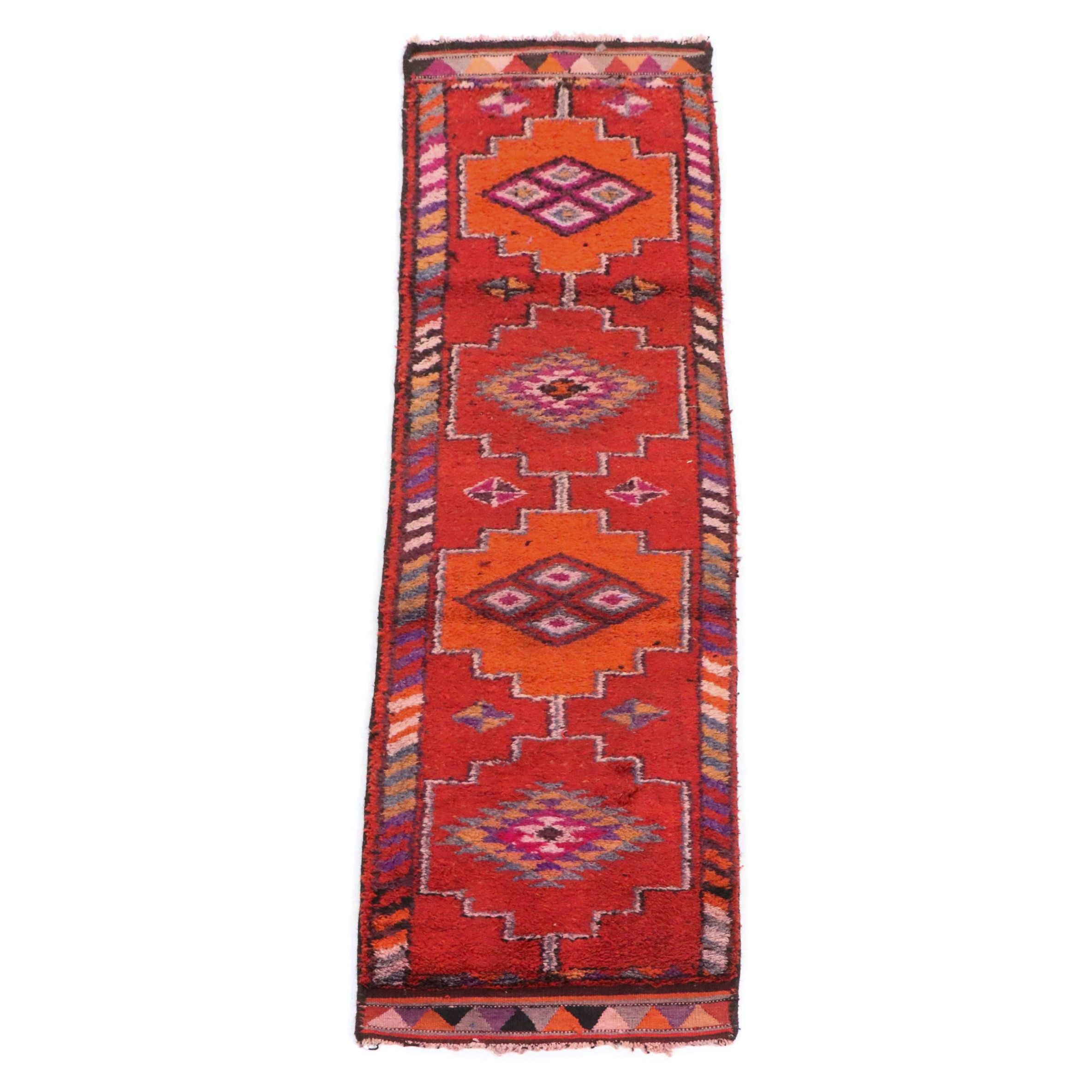 3'1 x 12'8 Hand-Knotted Turkish Village Long Rug