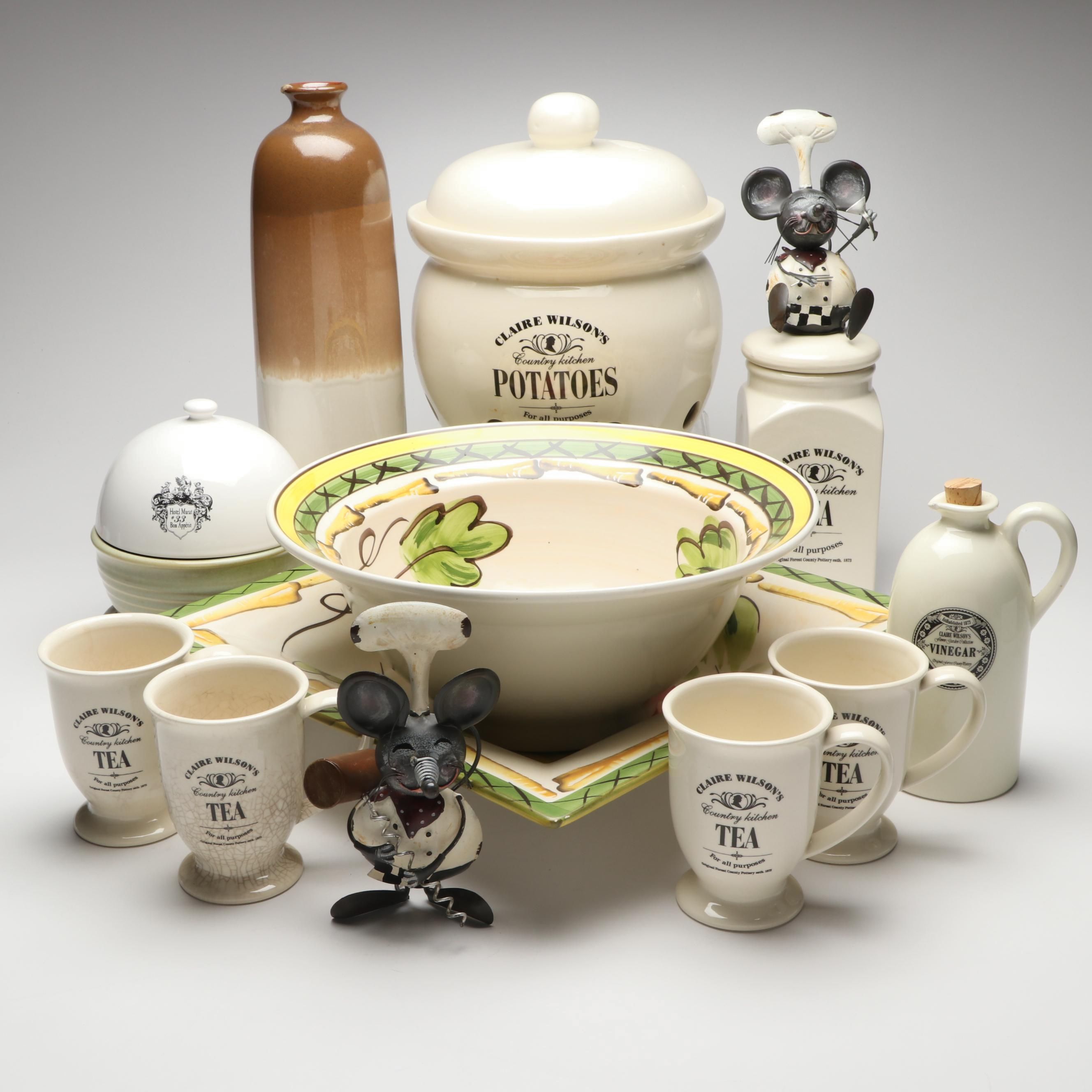 Claire Wilson's "Country Kitchen" with Antica Fornace Serveware and More Décor