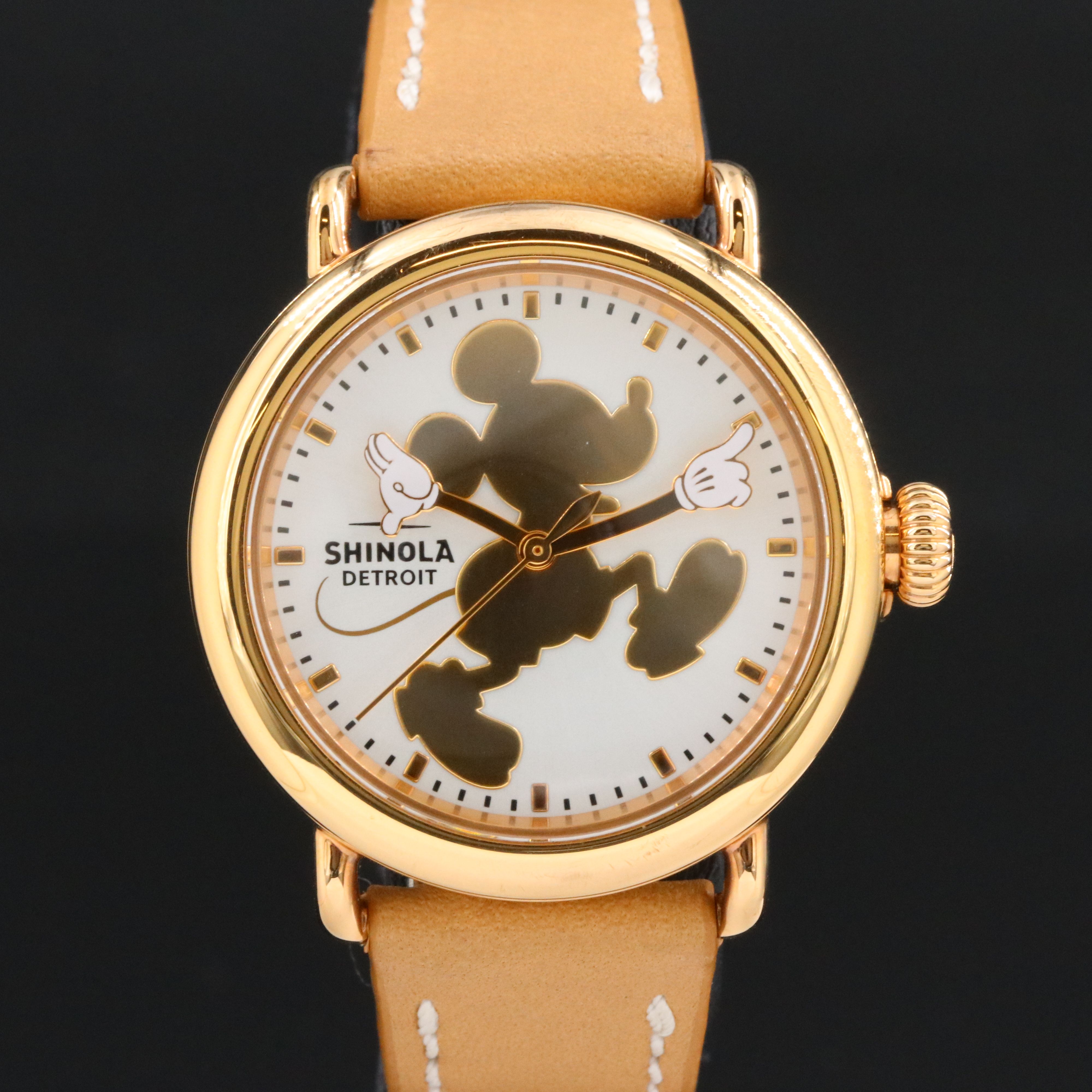 Shinola Mickey Mouse Tribute Watch & Disney 90 Years Celebration Package