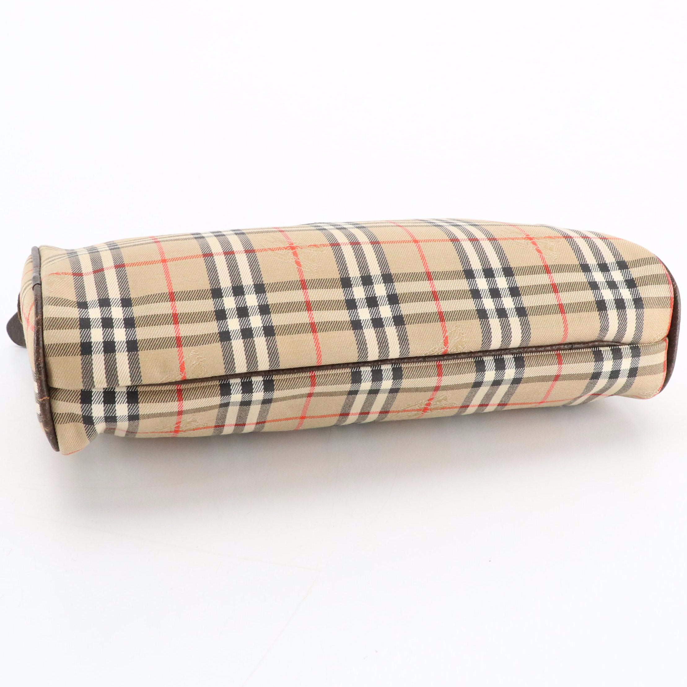 Burberrys Haymarket Check and Leather Zip Pouch and Snap Wallet