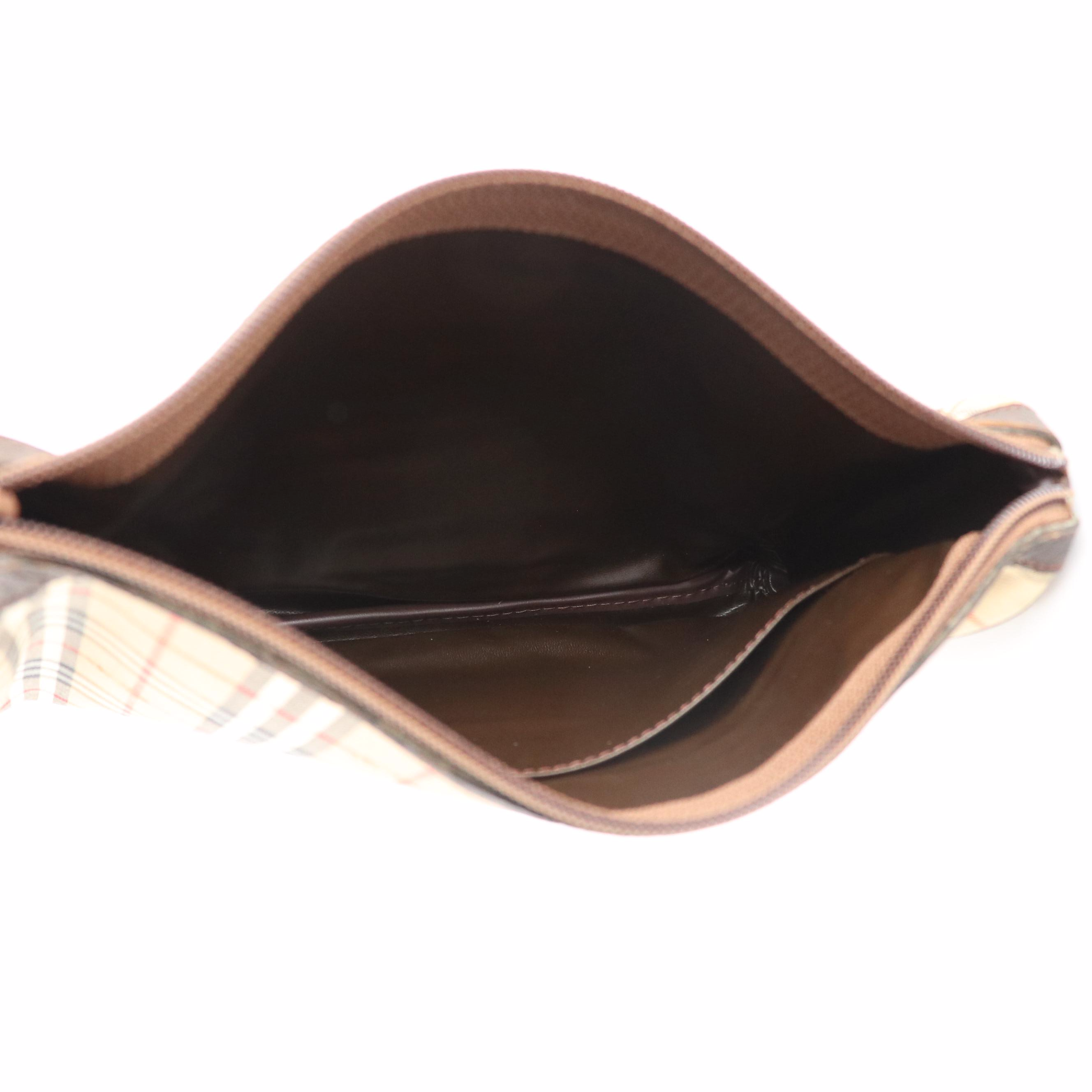 Burberrys Haymarket Check and Leather Zip Pouch and Snap Wallet