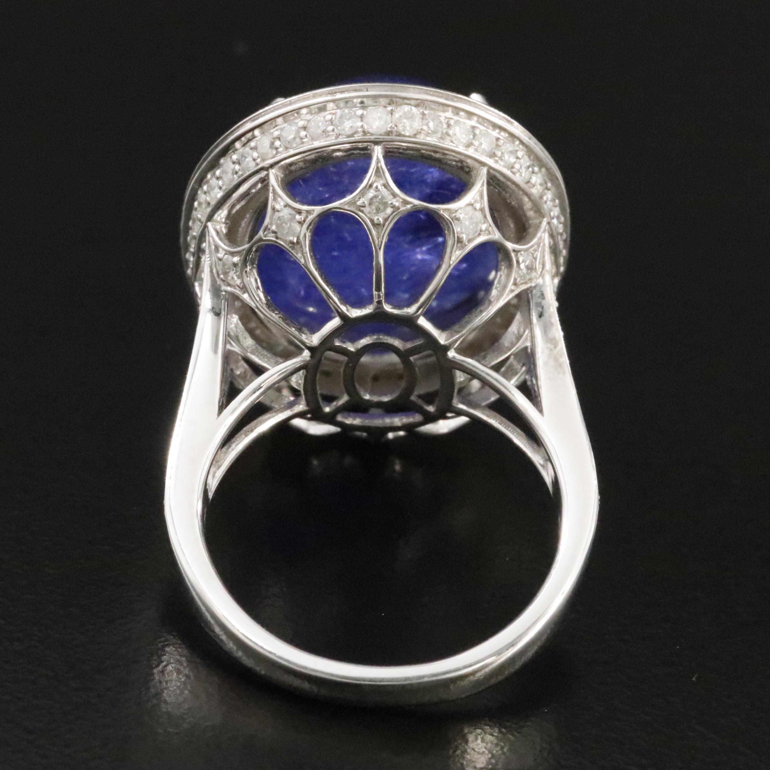 Ellanza 14K 20.55 CT Tanzanite and 1.78 CTW Diamond Ring