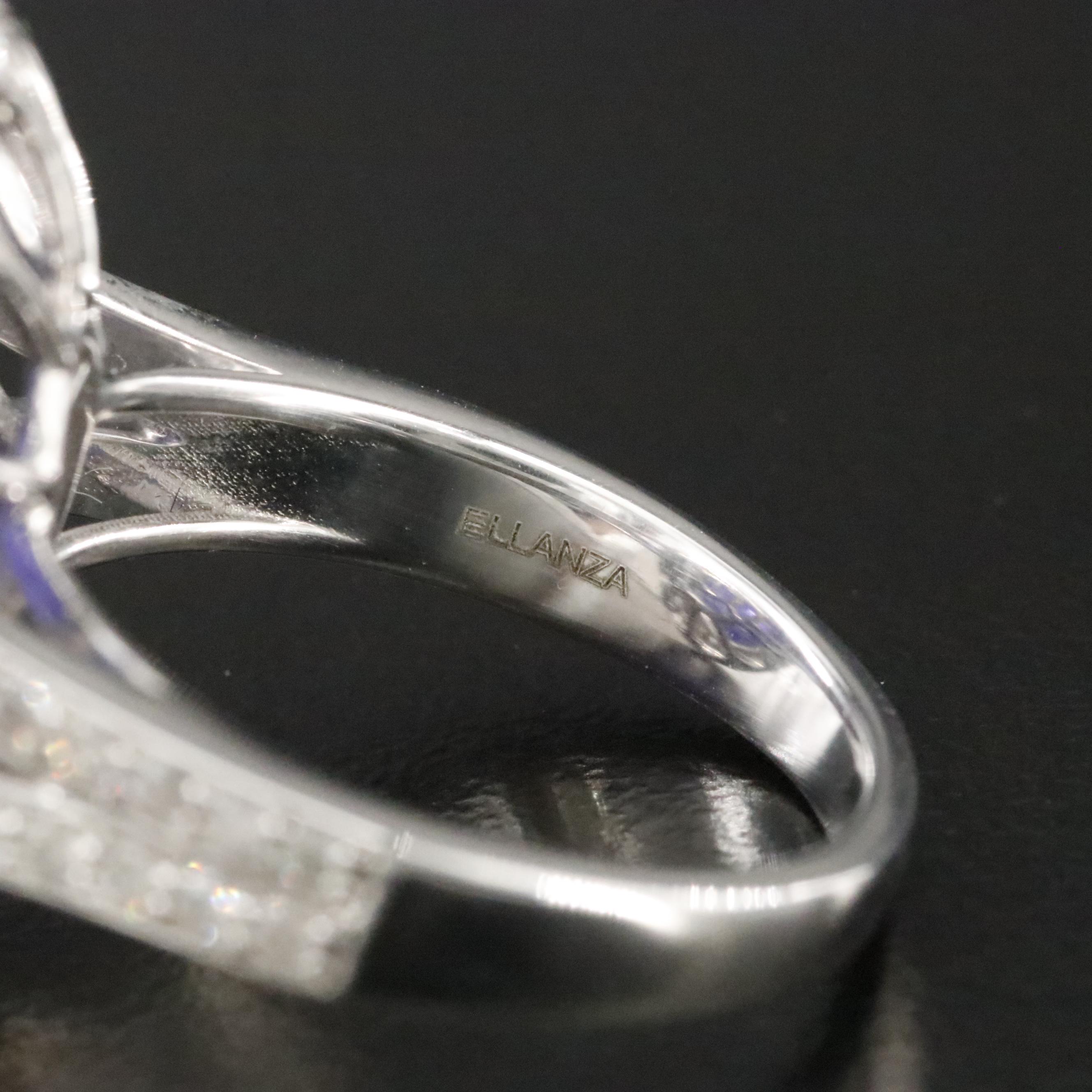 Ellanza 14K 20.55 CT Tanzanite and 1.78 CTW Diamond Ring