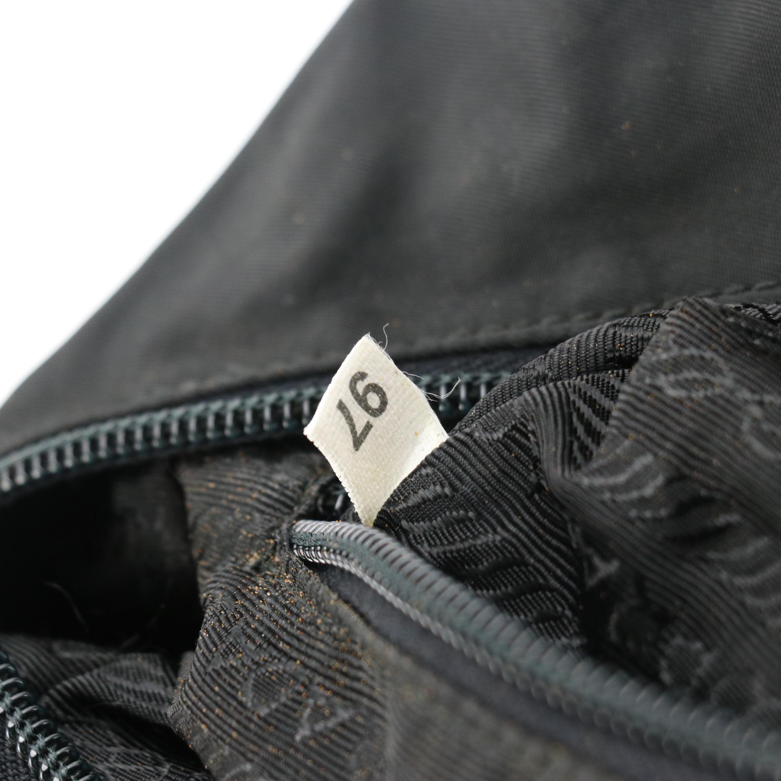 Prada Embroidered Logo Small Handbag in Nylon