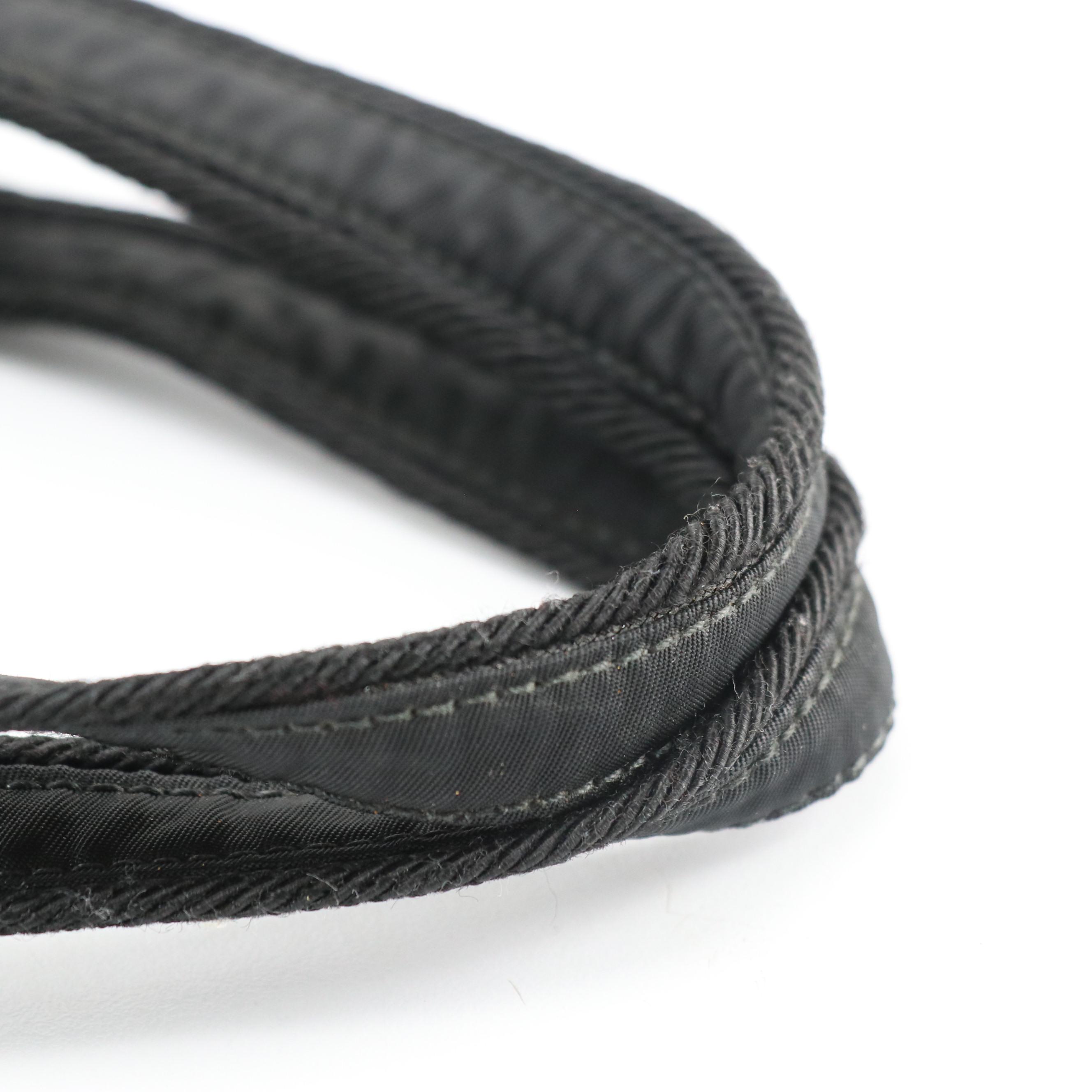 Prada Embroidered Logo Small Handbag in Nylon