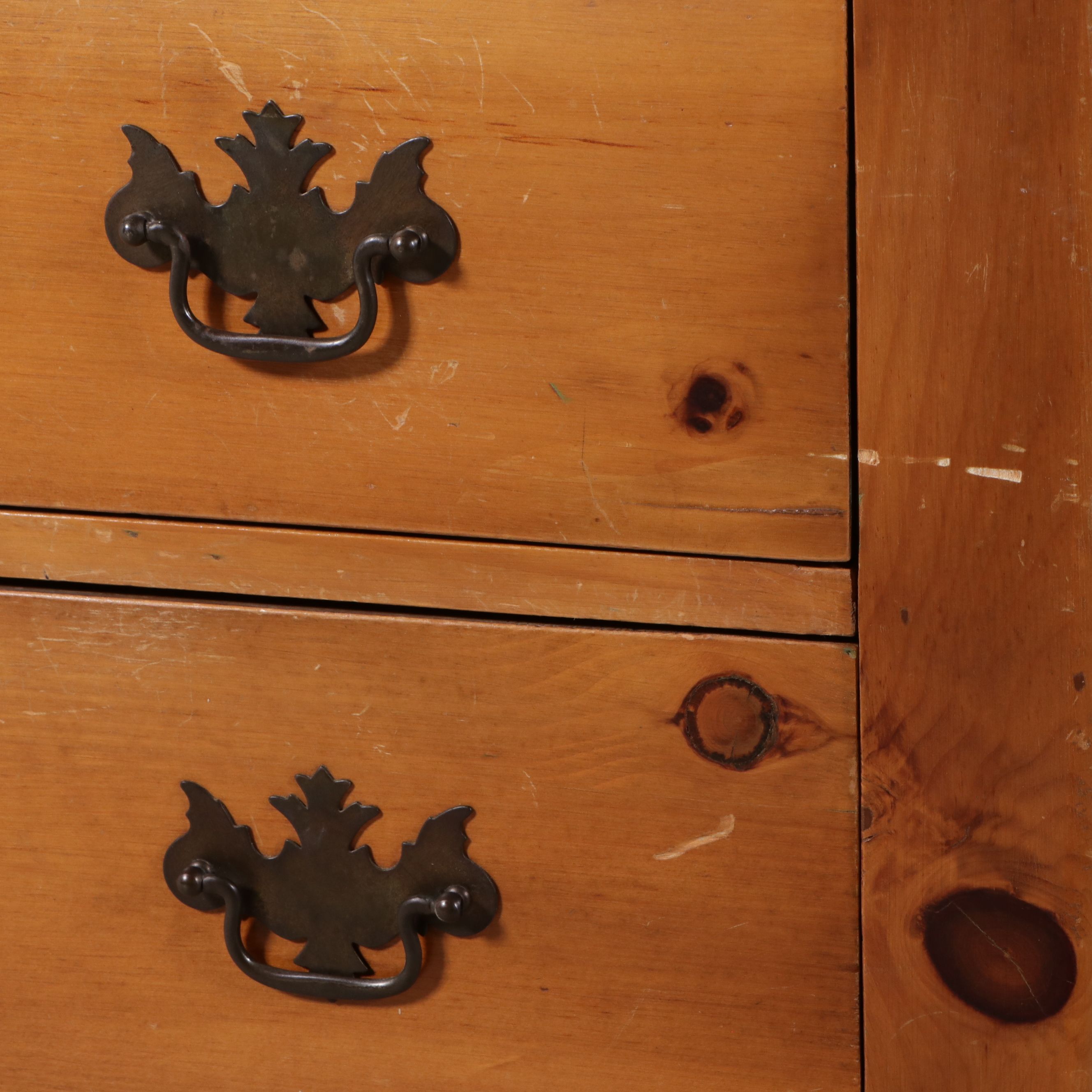 Early American Style Pine Four-Drawer Chest, Early 20th Century