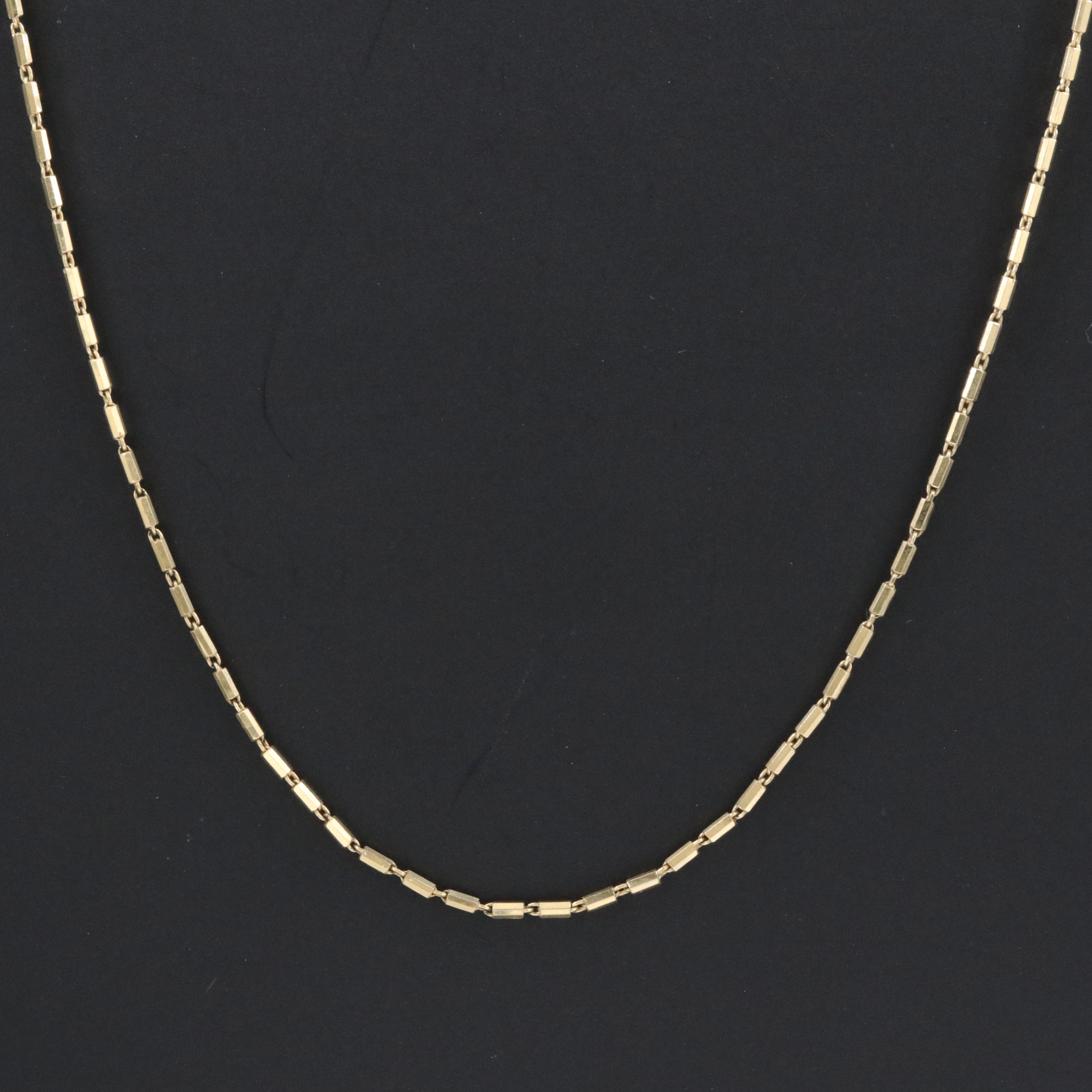 14K Italian Bar Chain Necklace