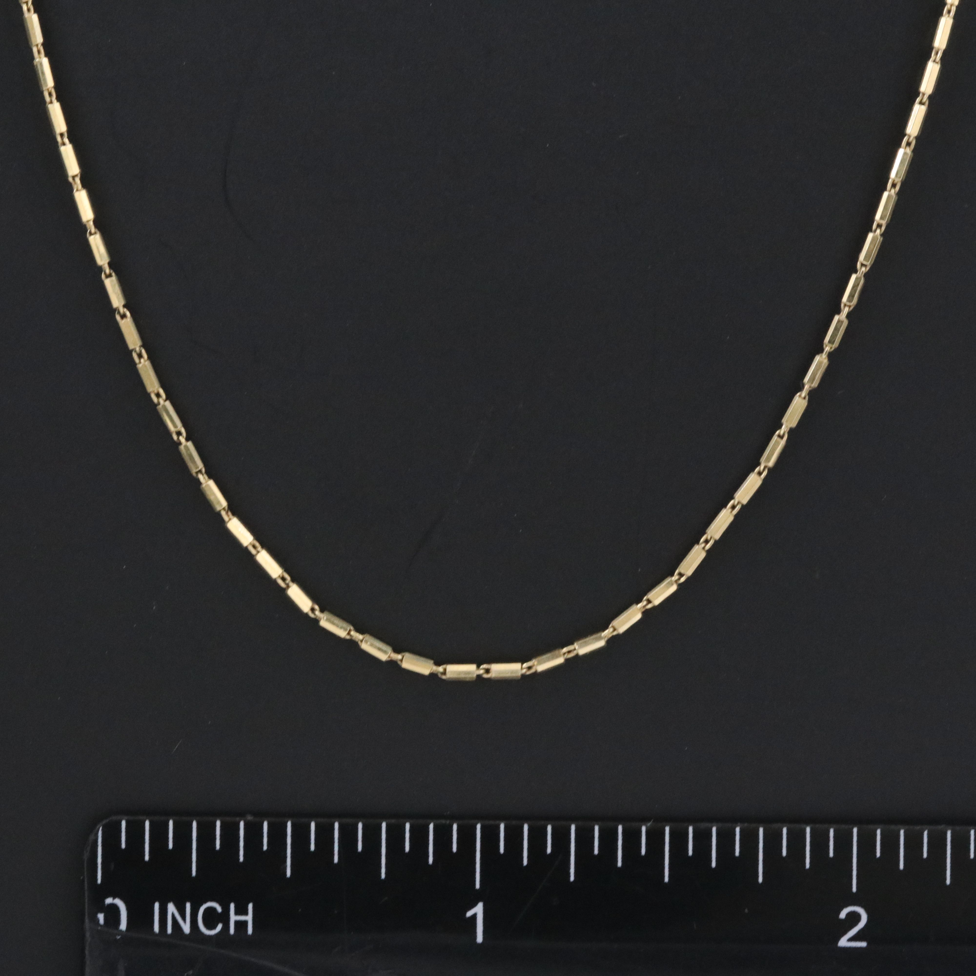 14K Italian Bar Chain Necklace