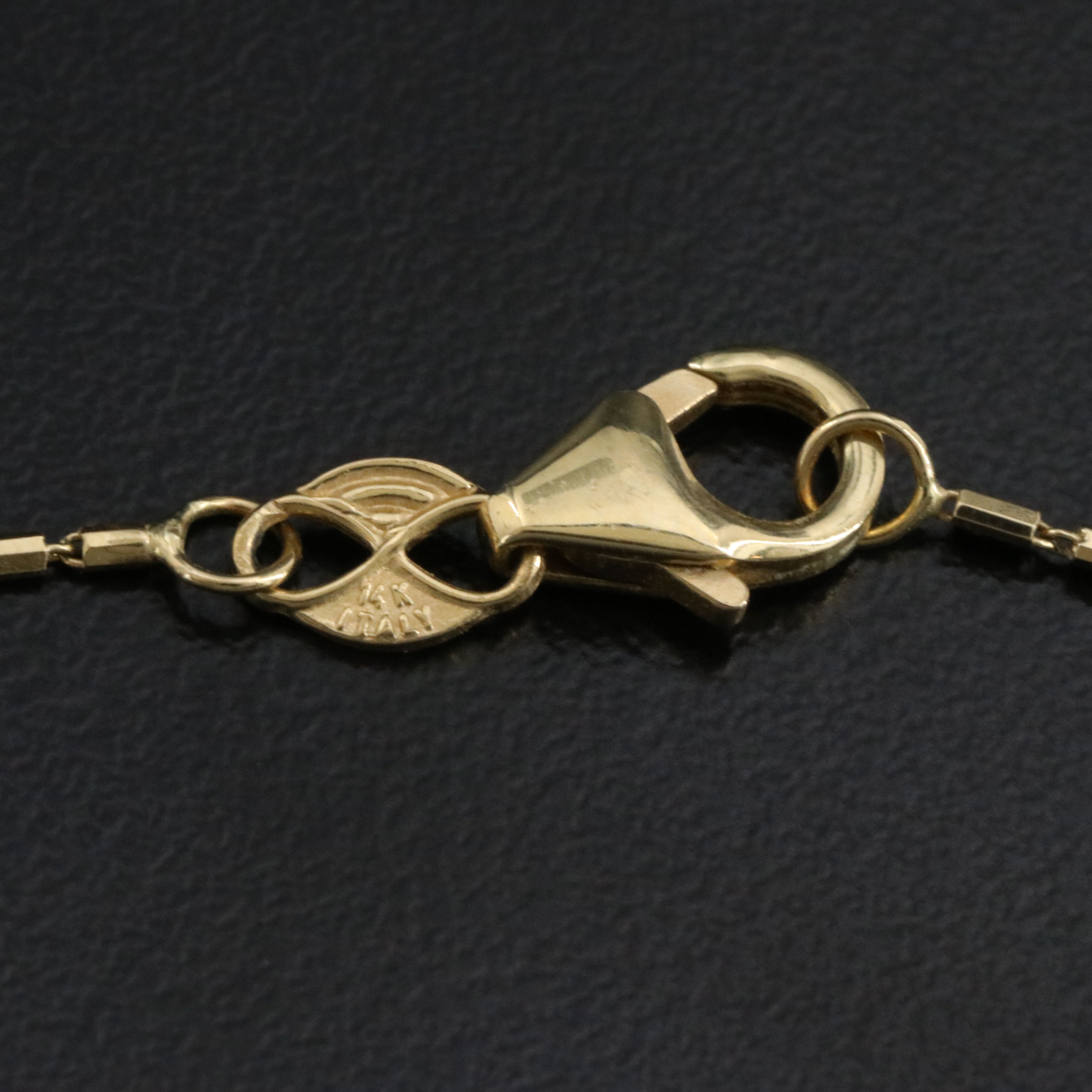 14K Italian Bar Chain Necklace