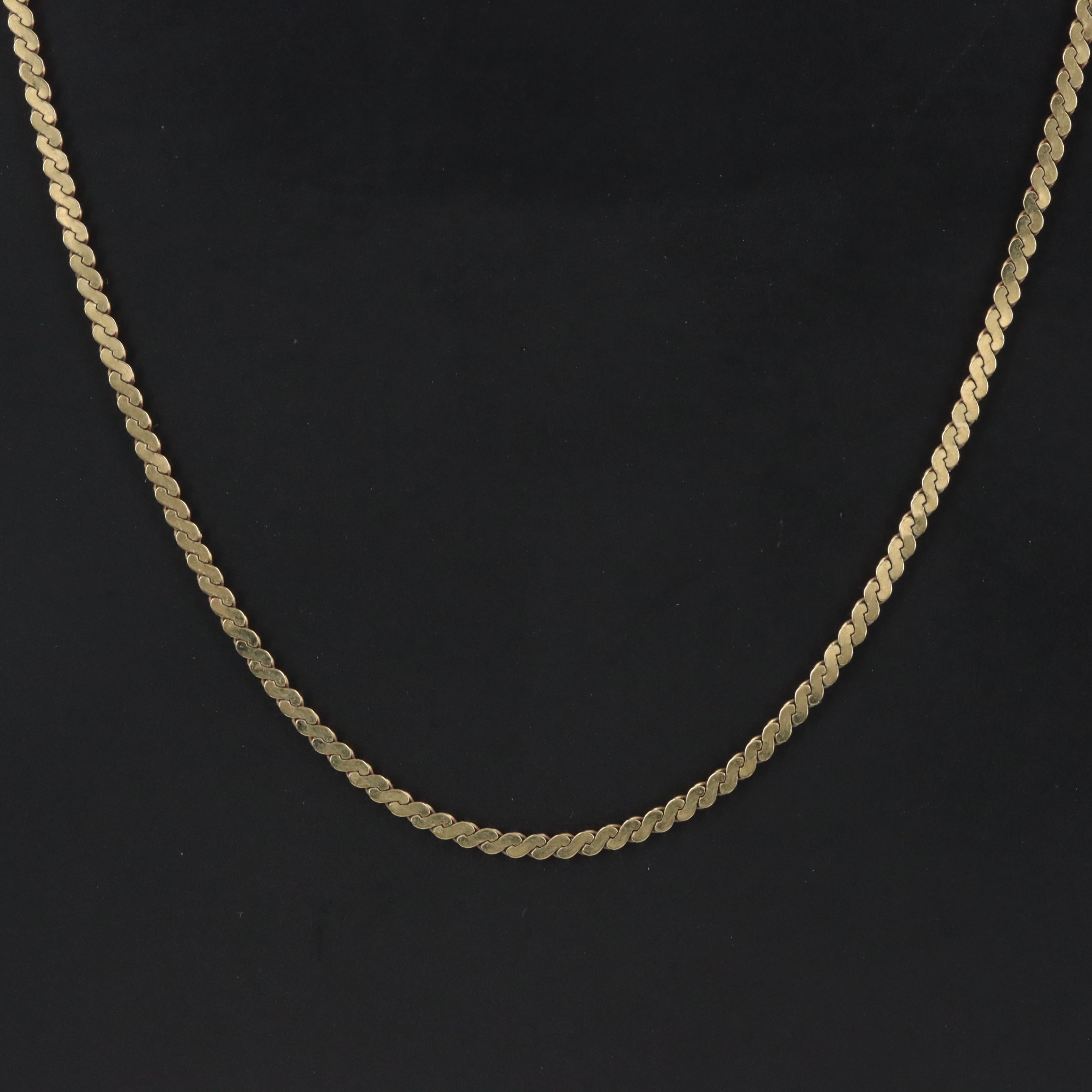 Italian 14K Serpentine Chain Necklace