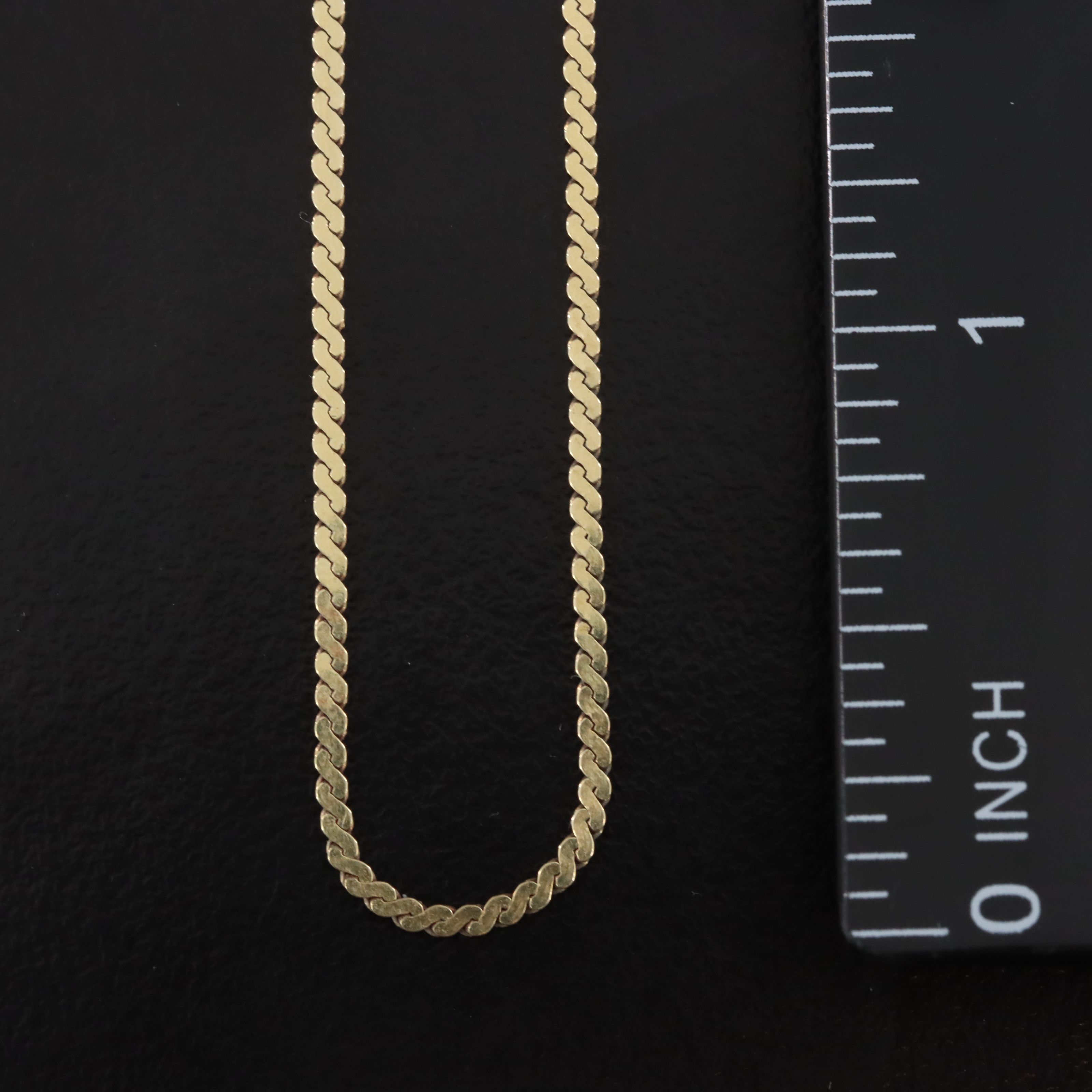 Italian 14K Serpentine Chain Necklace