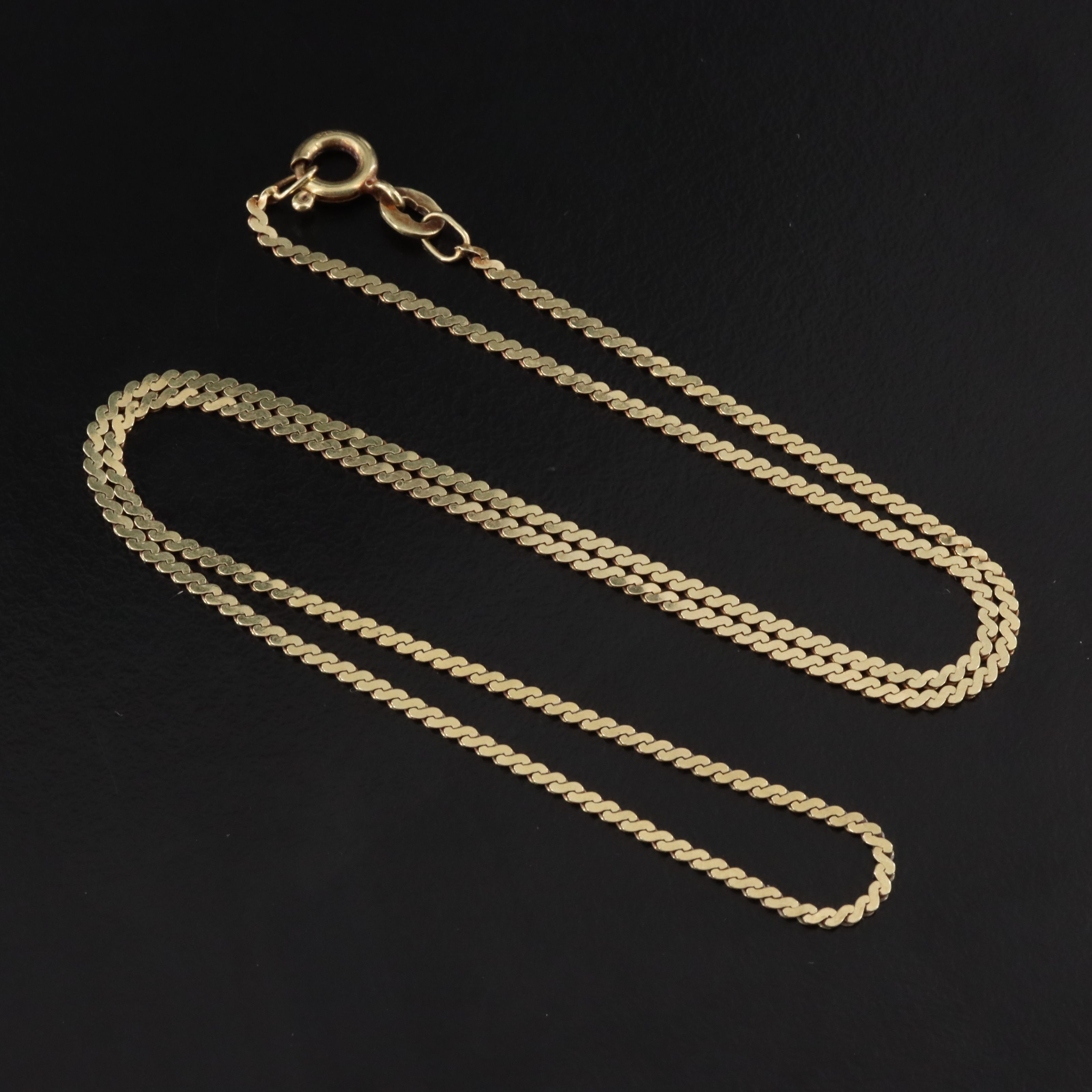 Italian 14K Serpentine Chain Necklace