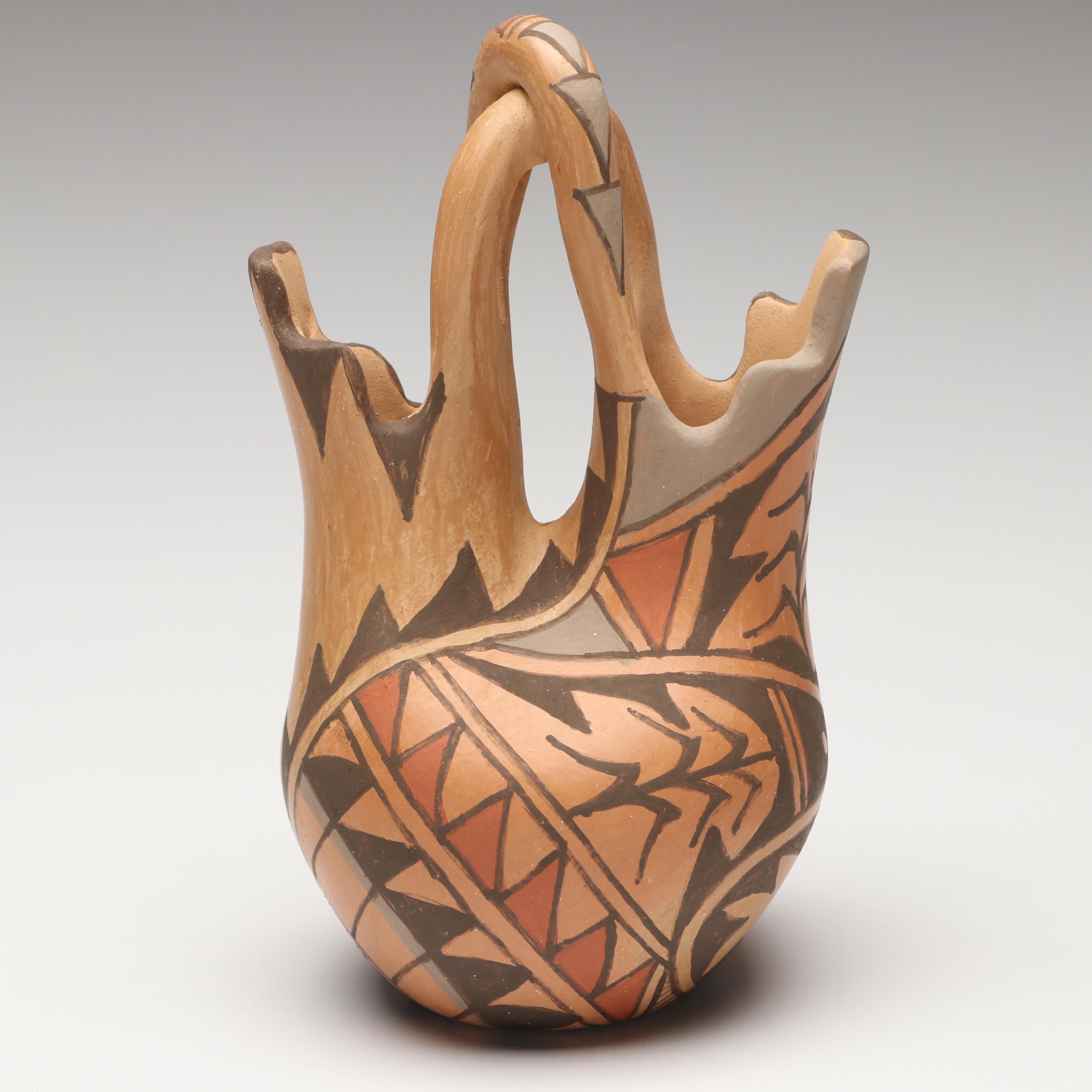 Juanita Fragua and Marie Chinana Jemez Pueblo Pottery Vases