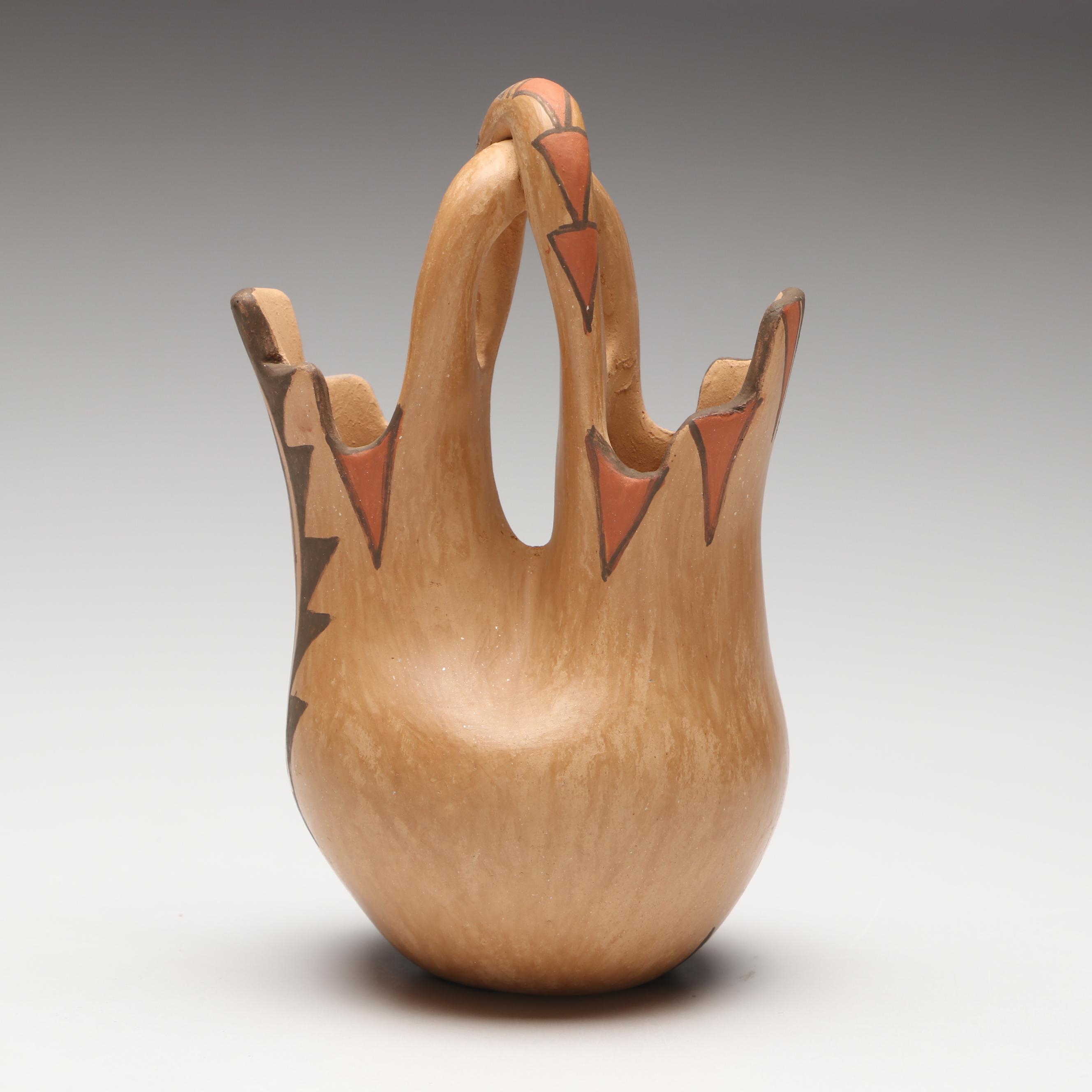 Juanita Fragua and Marie Chinana Jemez Pueblo Pottery Vases