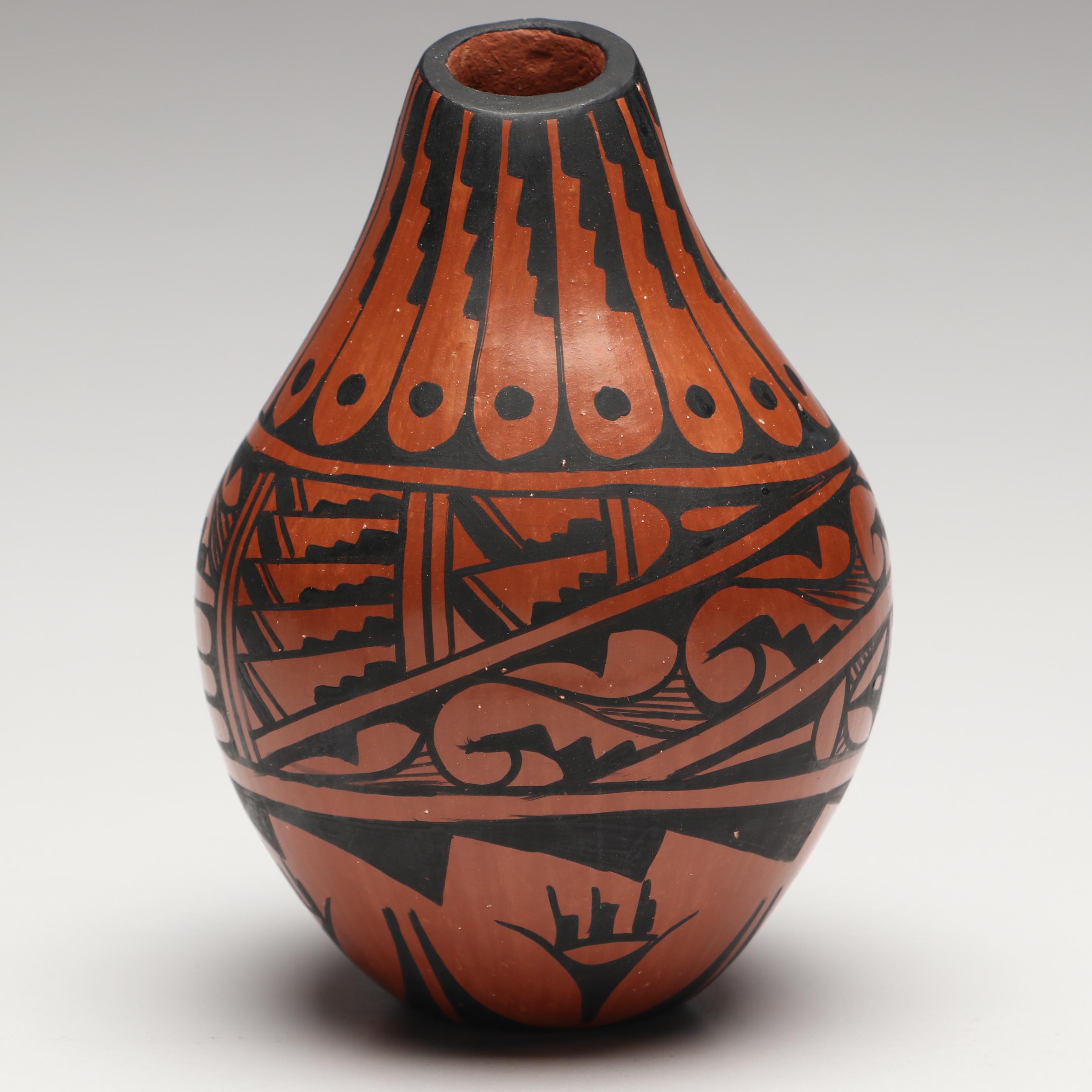 Juanita Fragua and Marie Chinana Jemez Pueblo Pottery Vases