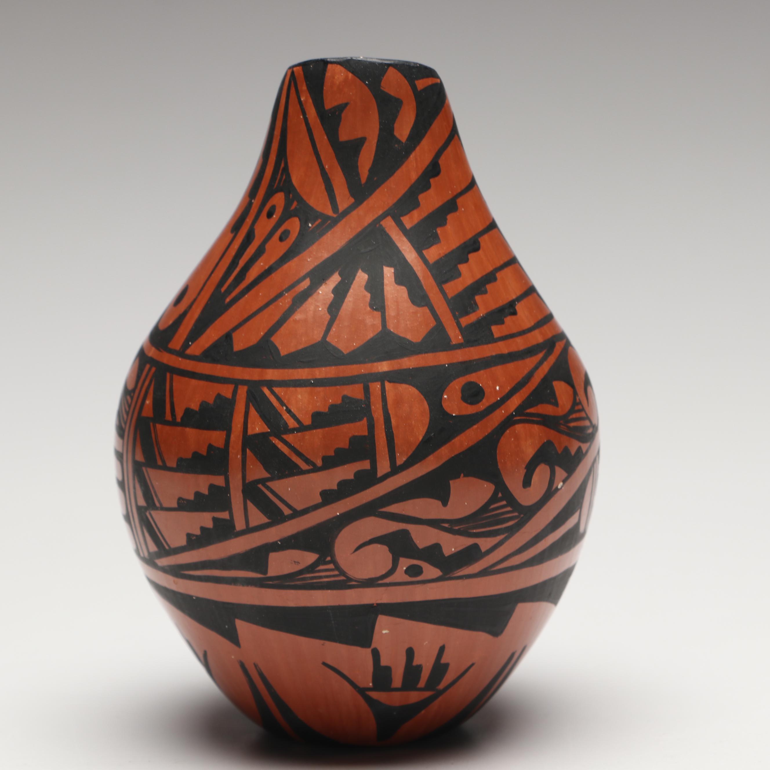 Juanita Fragua and Marie Chinana Jemez Pueblo Pottery Vases