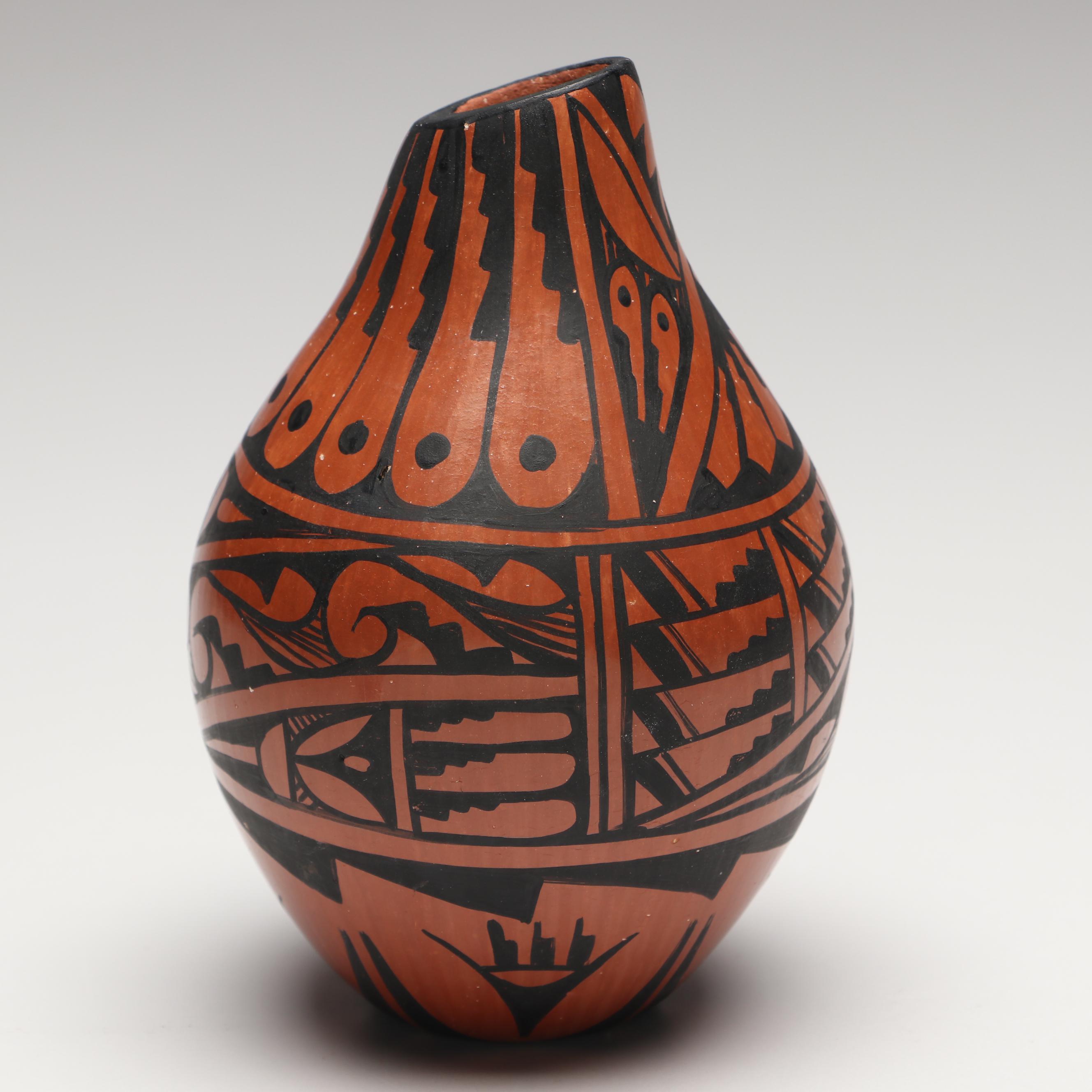 Juanita Fragua and Marie Chinana Jemez Pueblo Pottery Vases
