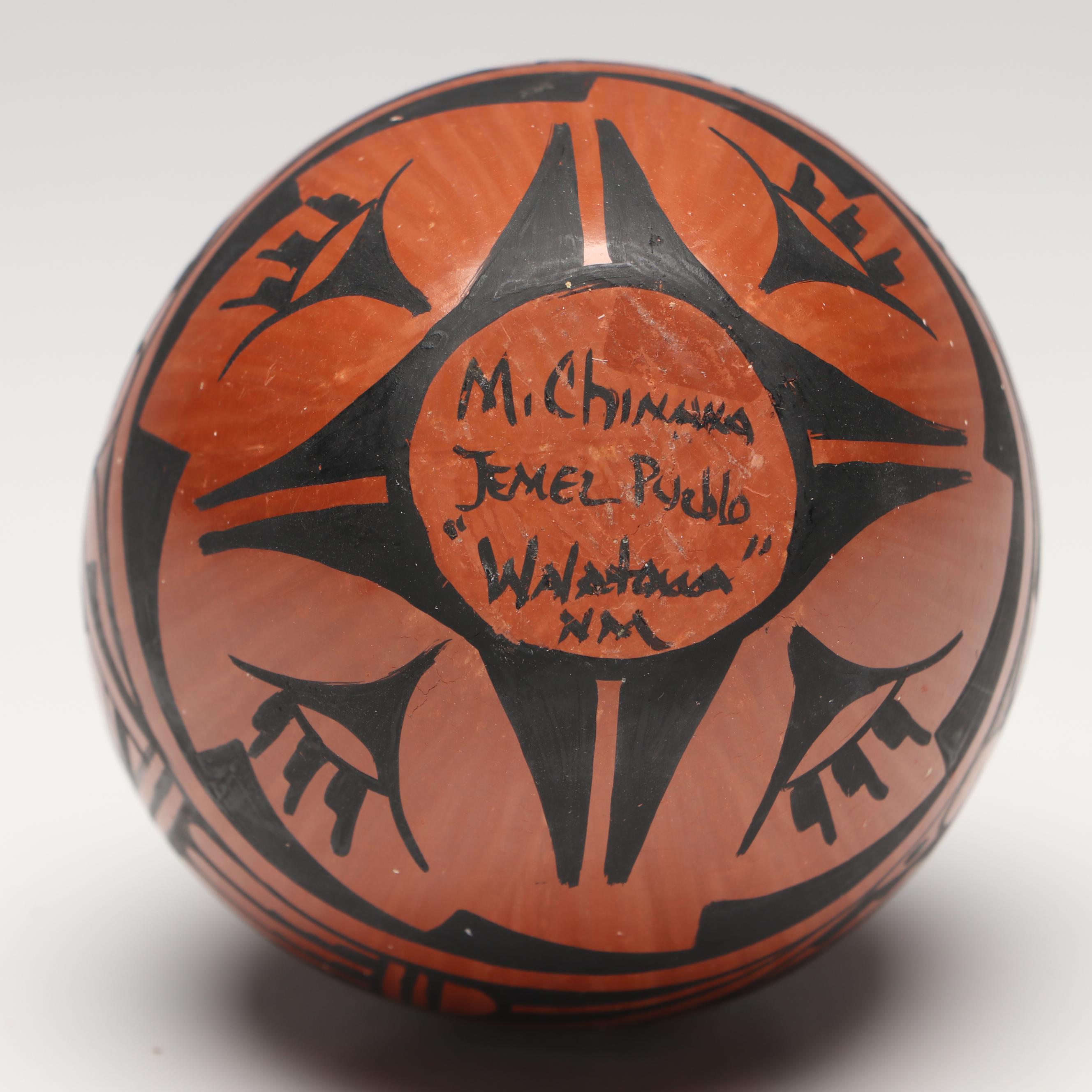 Juanita Fragua and Marie Chinana Jemez Pueblo Pottery Vases