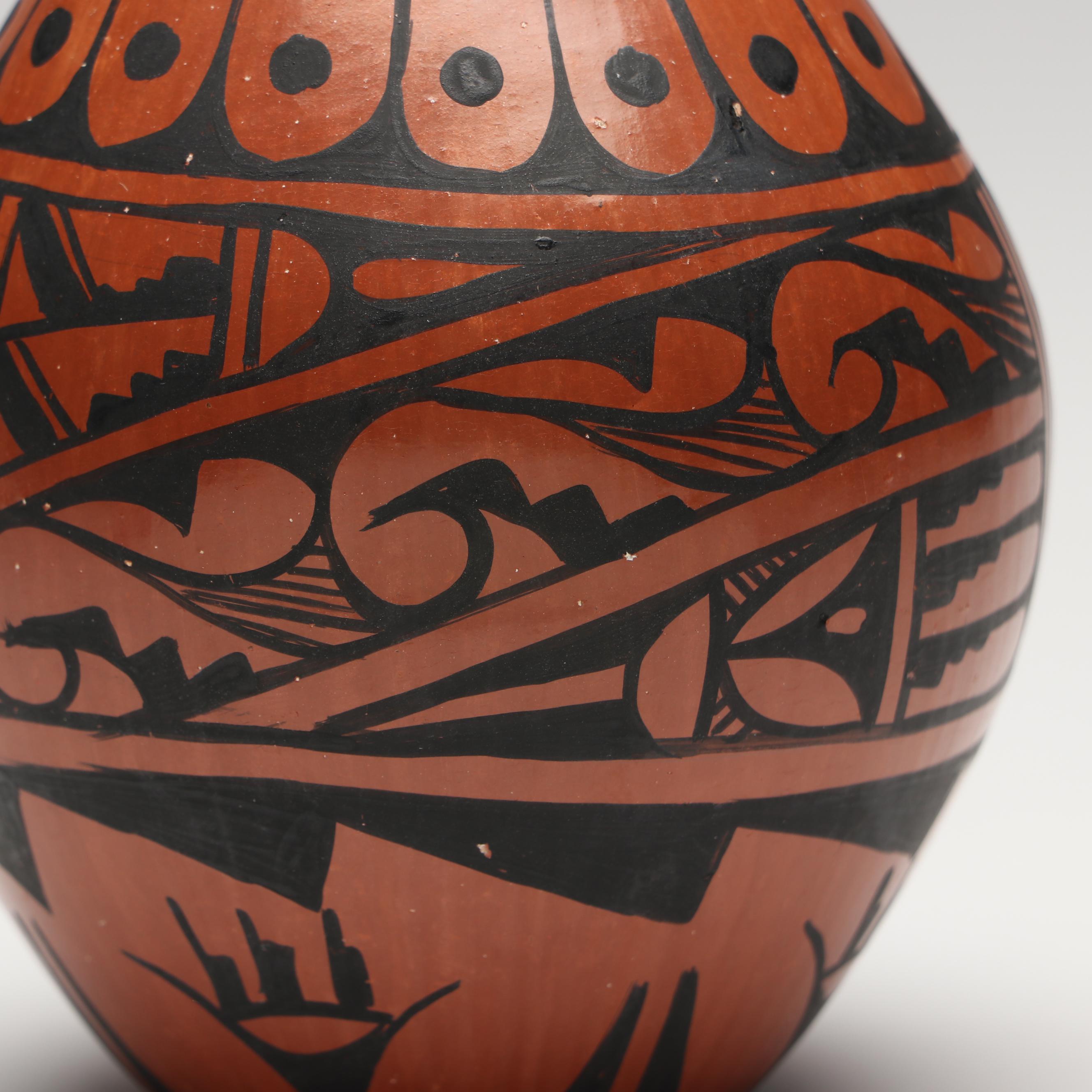 Juanita Fragua and Marie Chinana Jemez Pueblo Pottery Vases