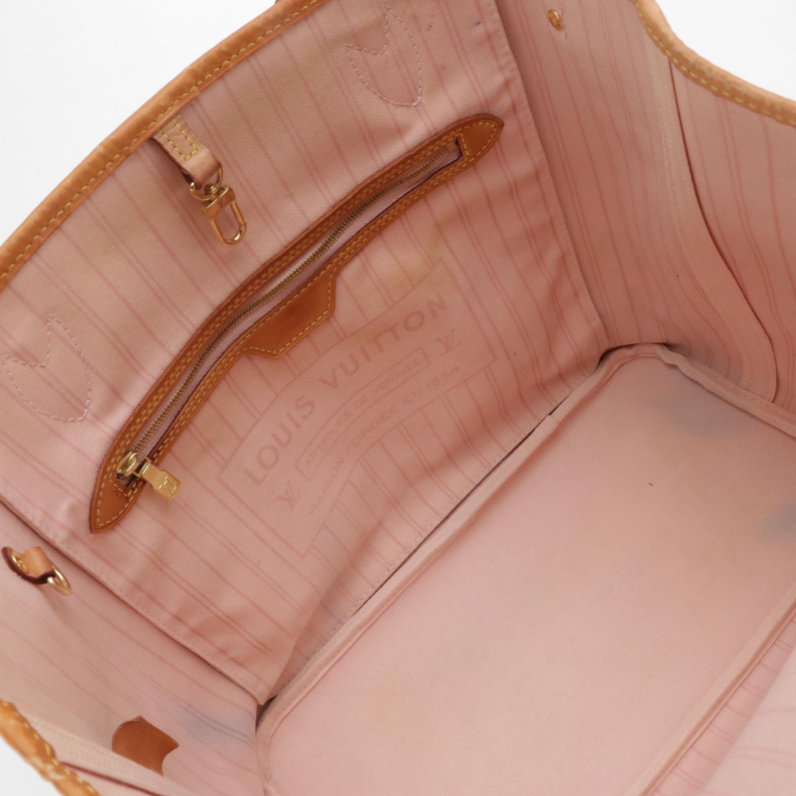 Louis Vuitton Neverfull MM in Damier Azur Canvas with Pouch and Gift Box