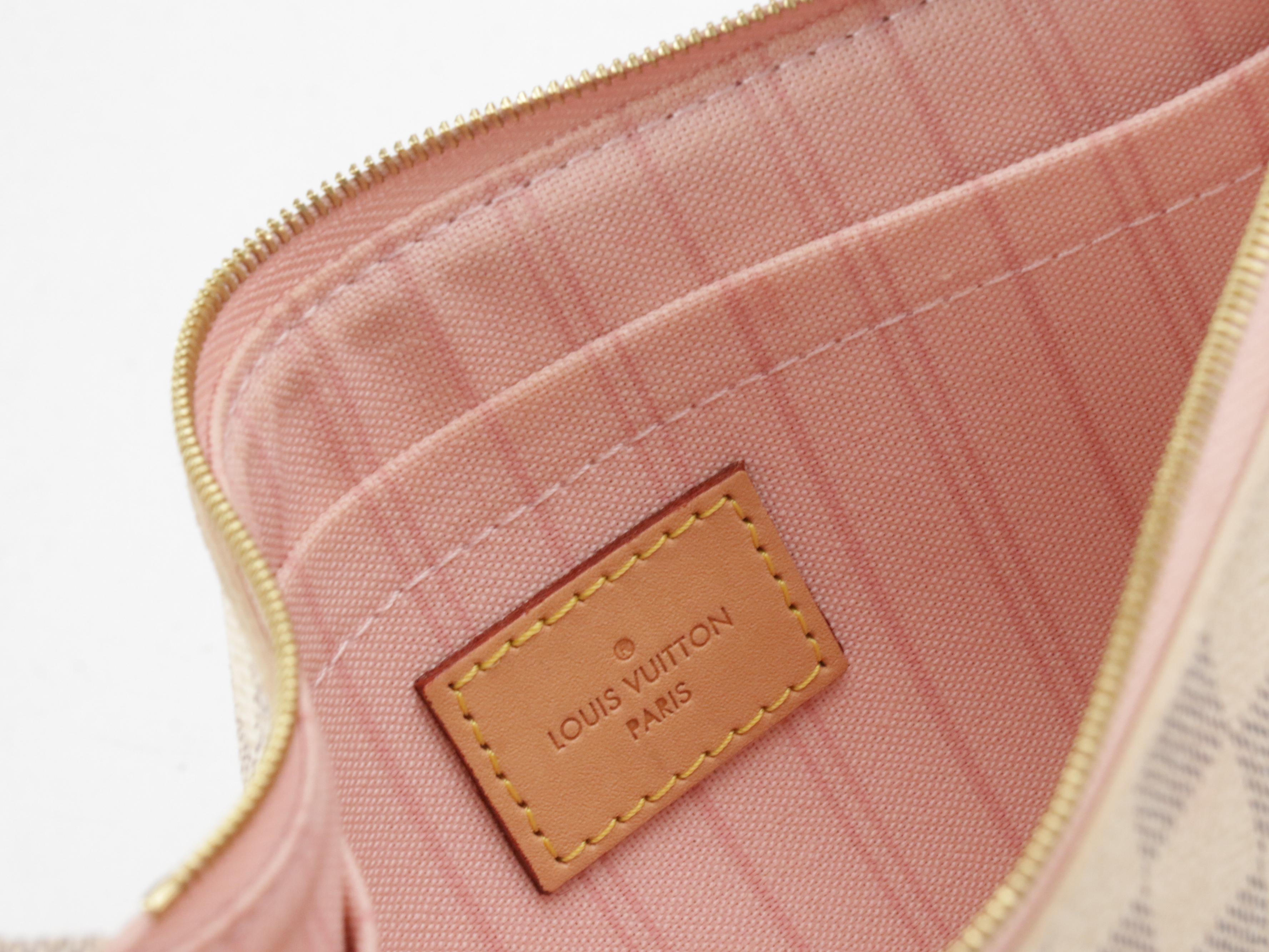 Louis Vuitton Neverfull MM in Damier Azur Canvas with Pouch and Gift Box