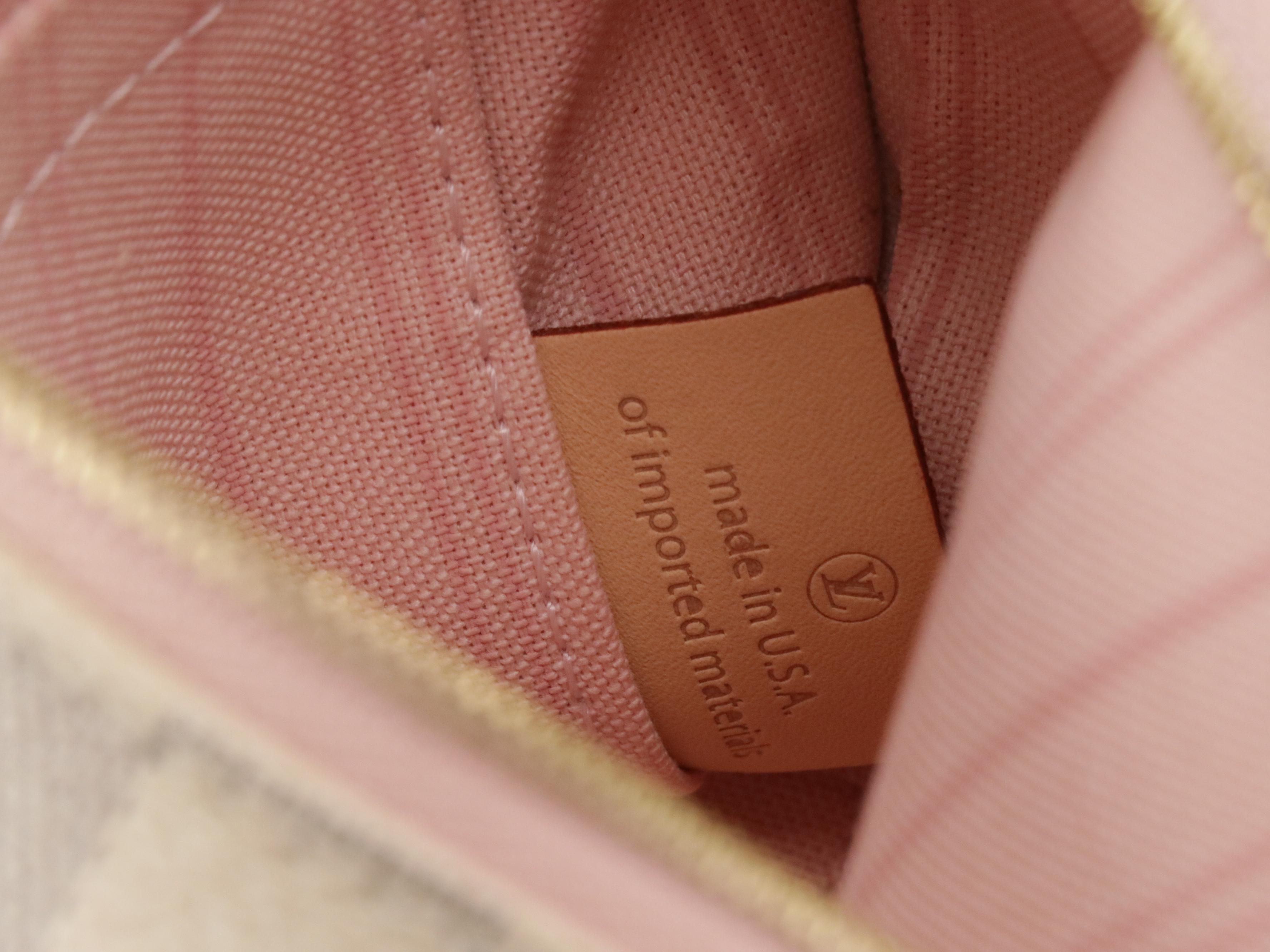 Louis Vuitton Neverfull MM in Damier Azur Canvas with Pouch and Gift Box