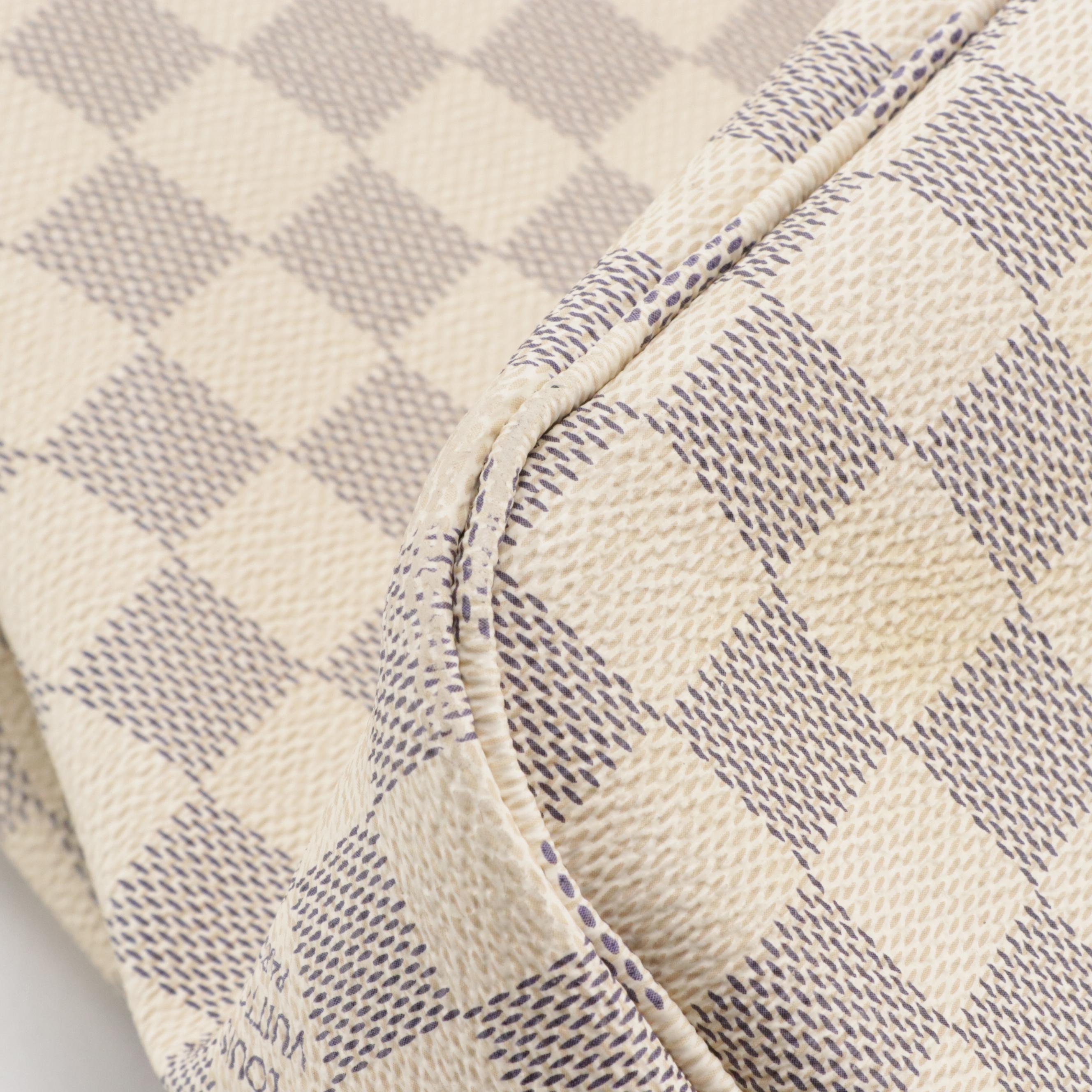 Louis Vuitton Neverfull MM in Damier Azur Canvas with Pouch and Gift Box