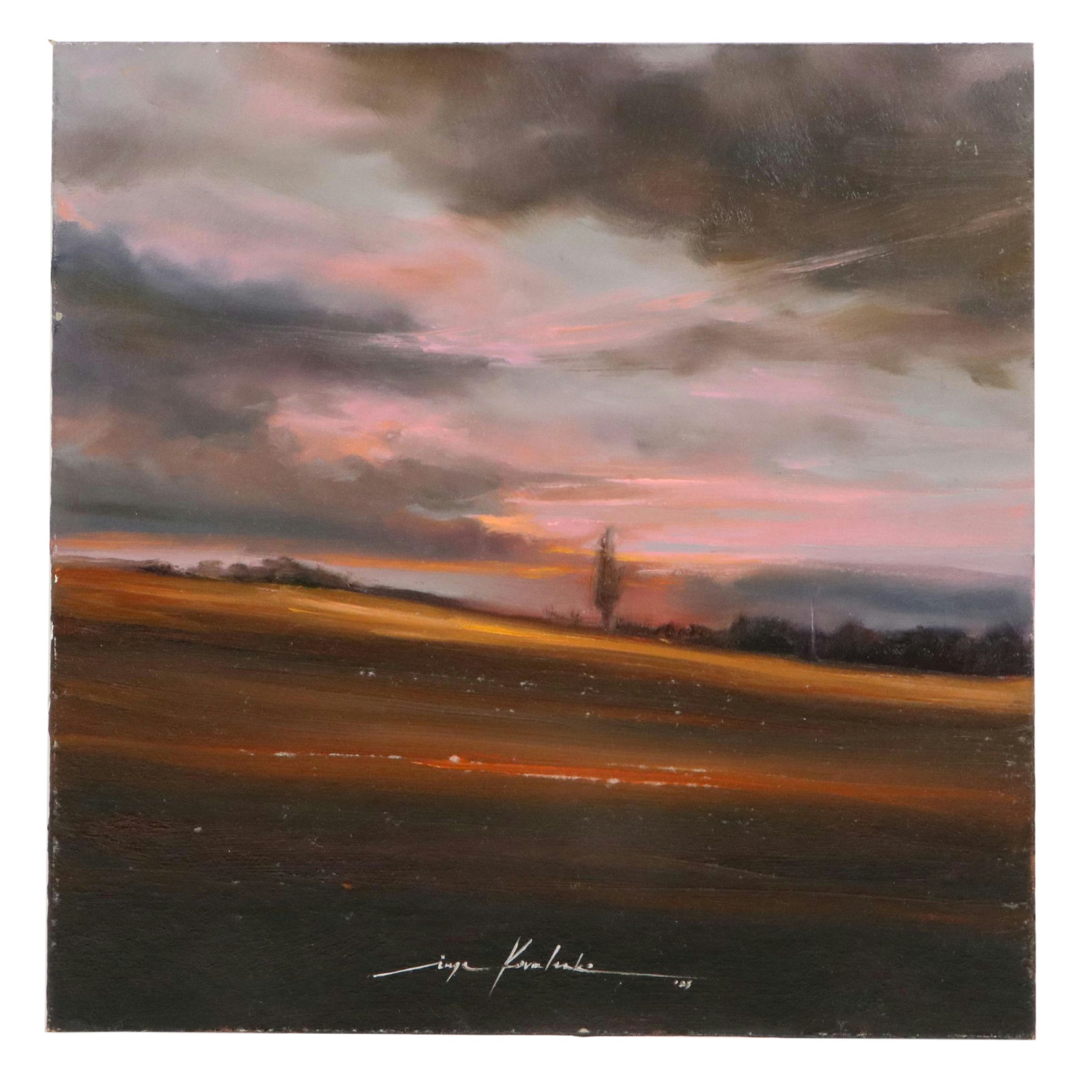 Inga Kovalenko Sunset Landscape Oil Painting, 2025