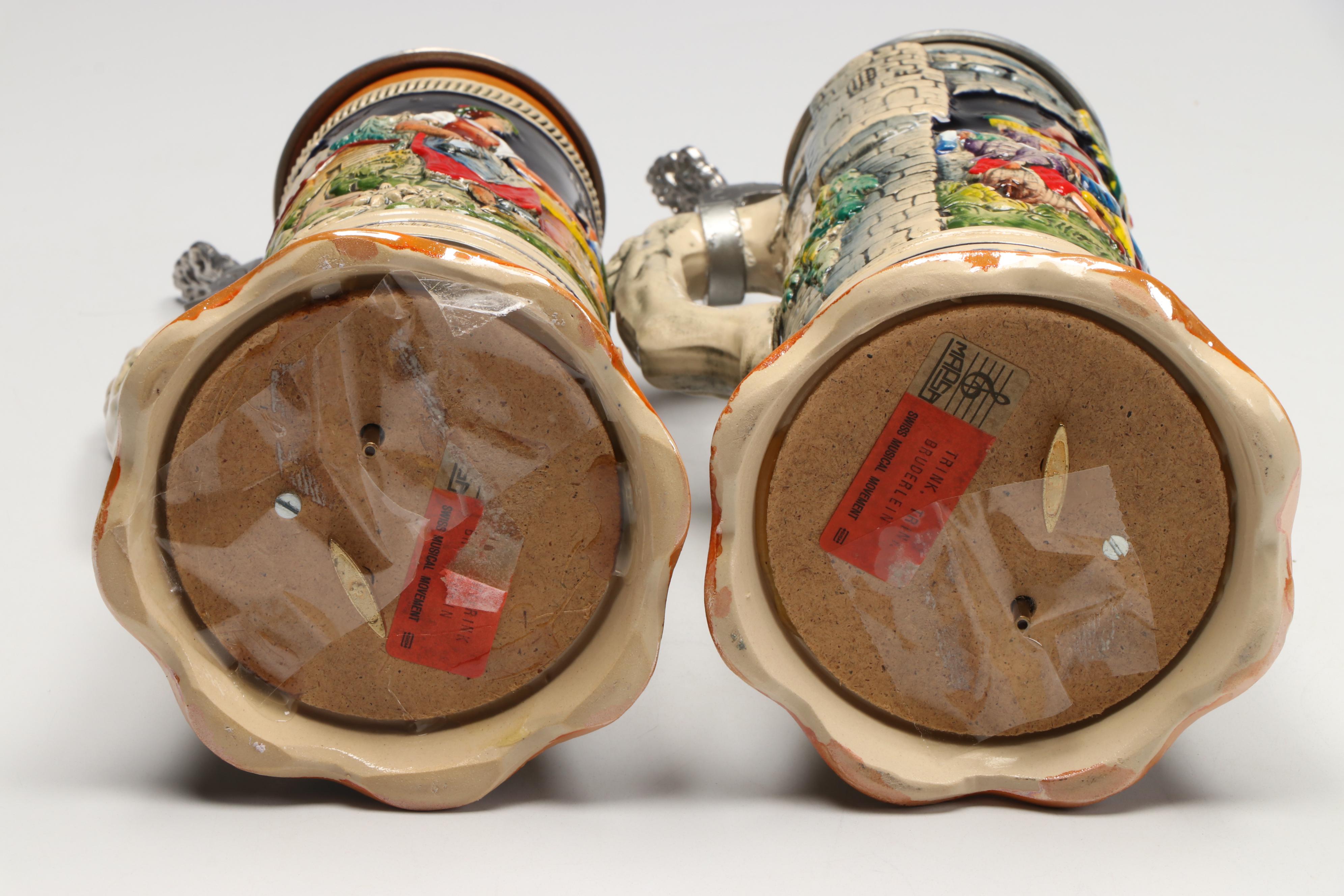 Trink Bruderlein German Musical Beer Steins, Nachtmann Crystal Stein and More