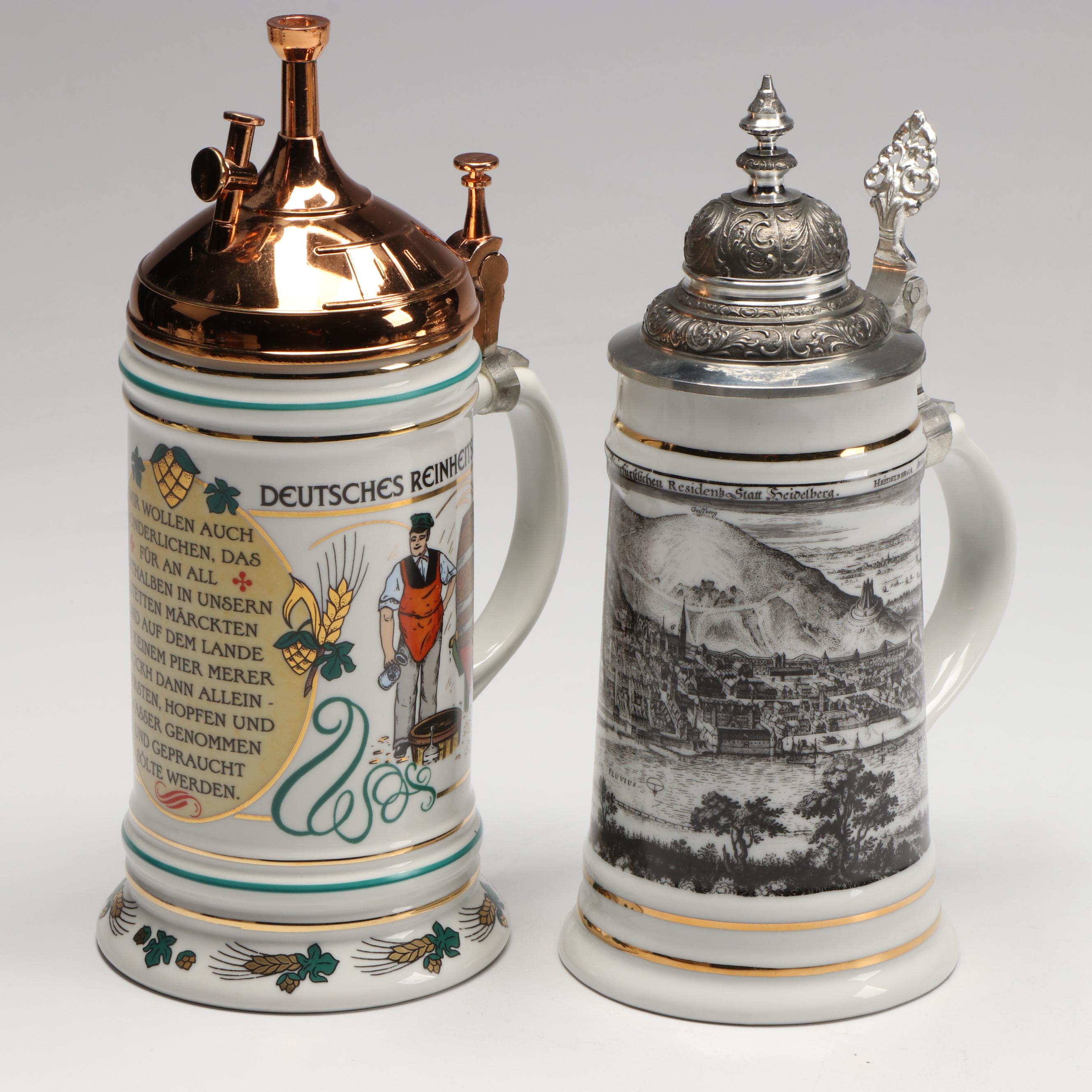 Trink Bruderlein German Musical Beer Steins, Nachtmann Crystal Stein and More