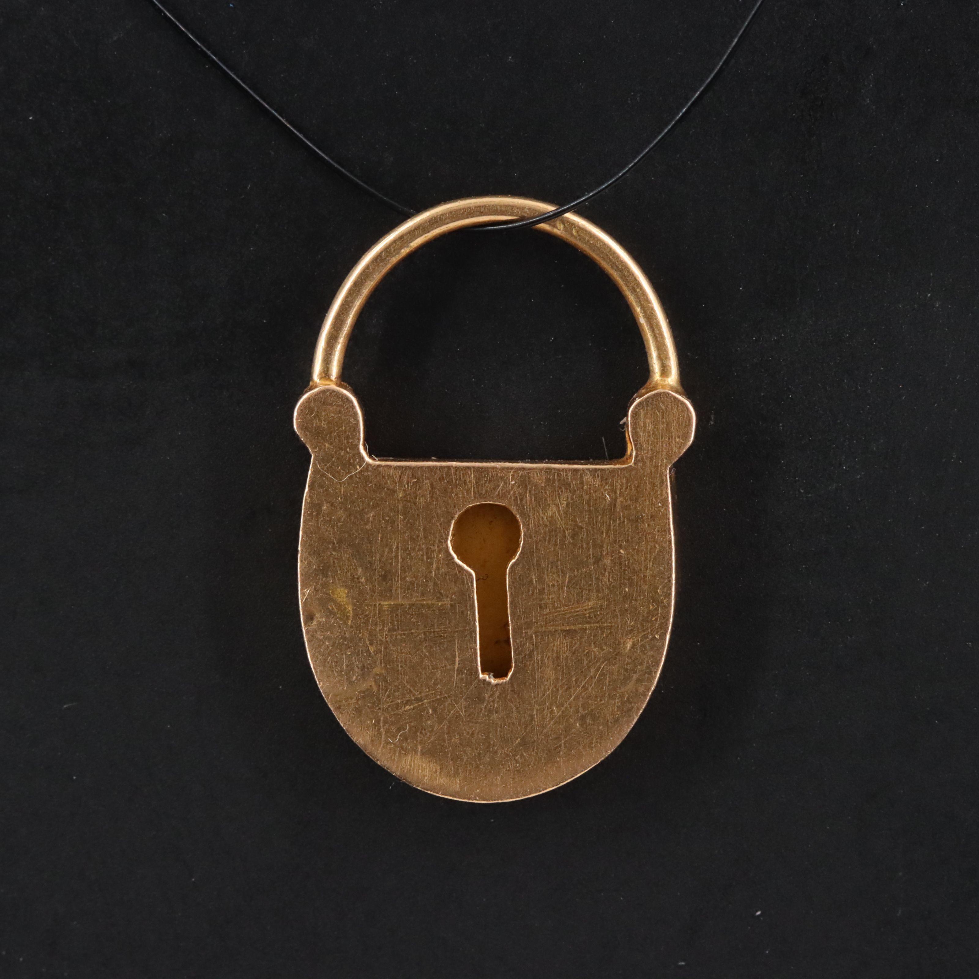 Vintage 14K Lock Charm Pendant