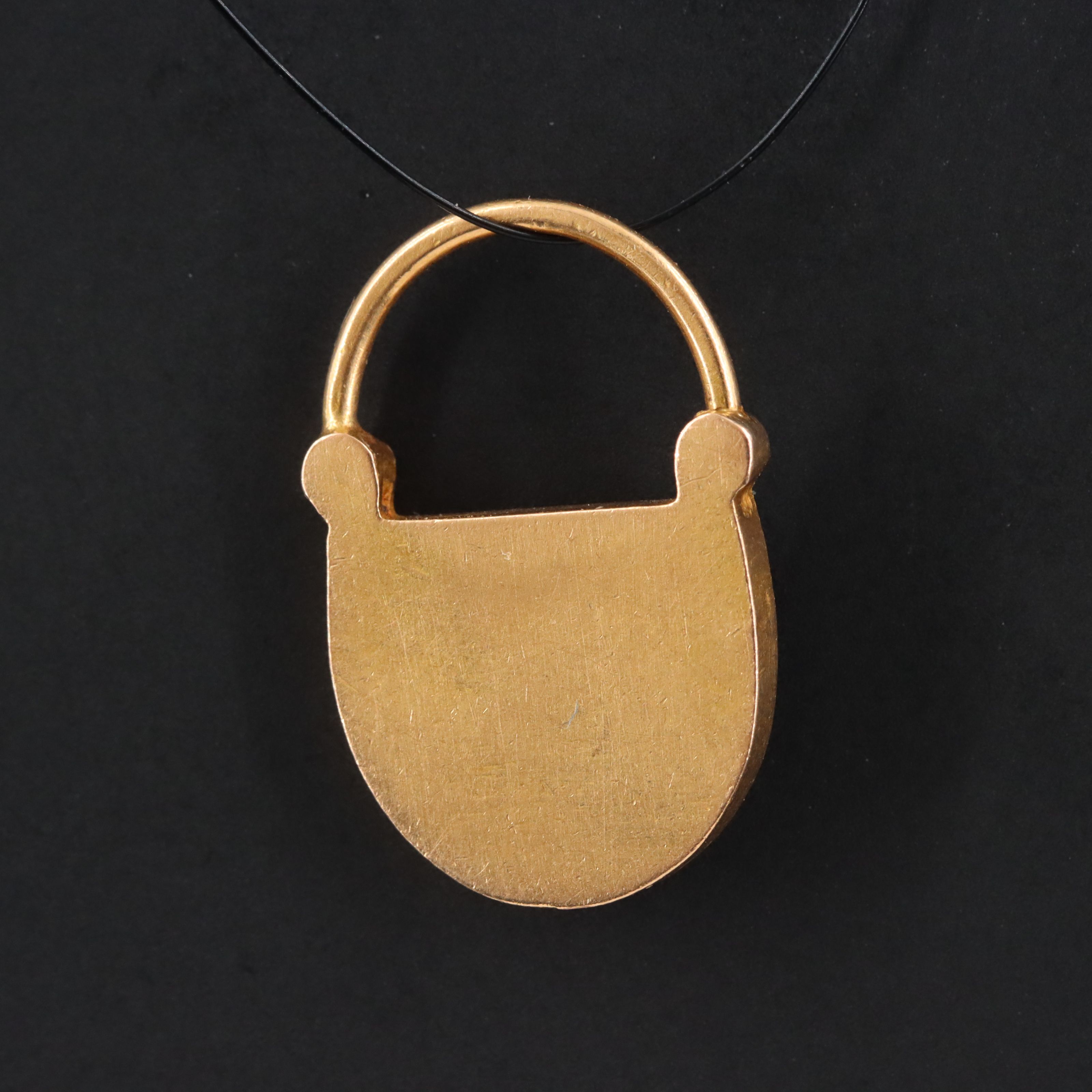 Vintage 14K Lock Charm Pendant