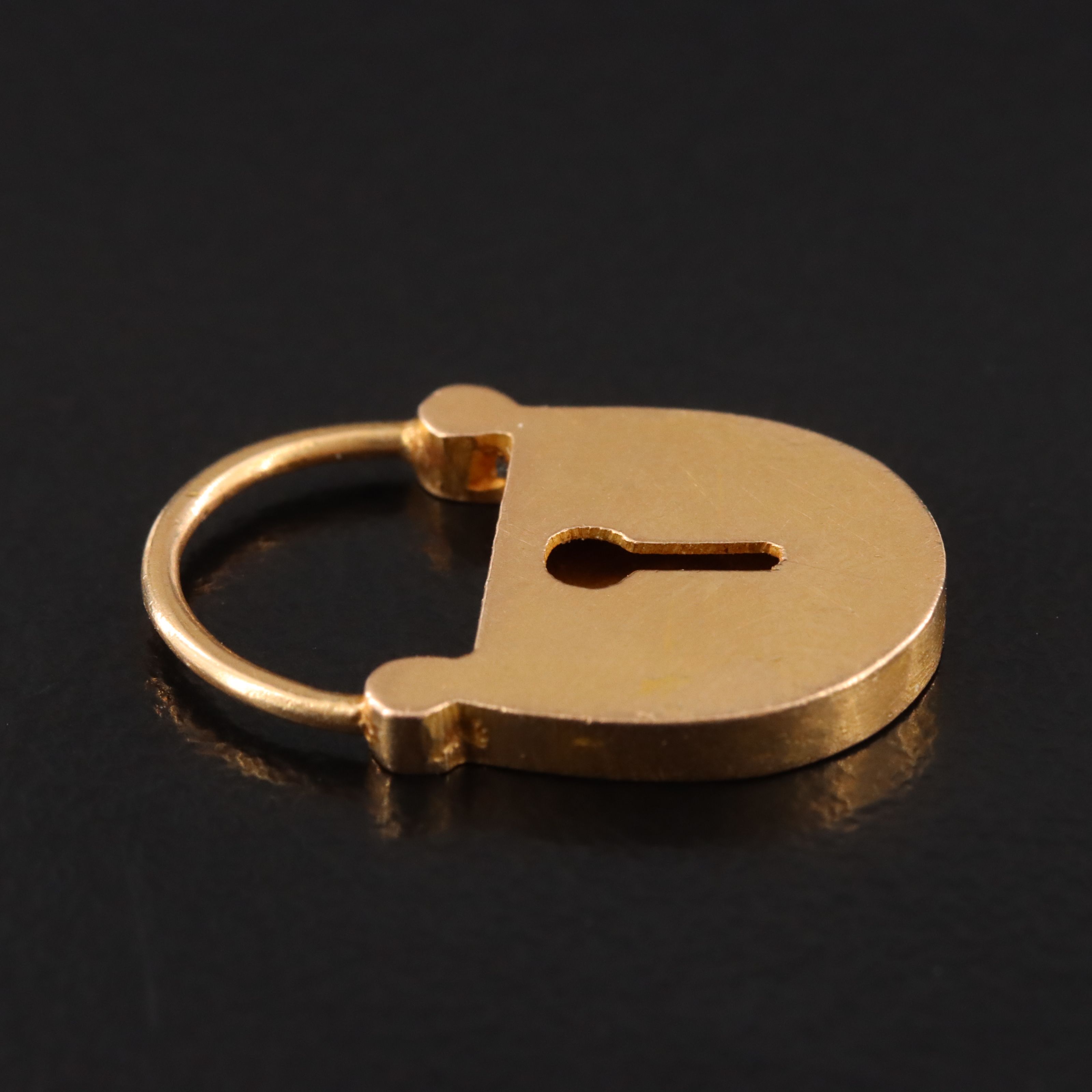 Vintage 14K Lock Charm Pendant