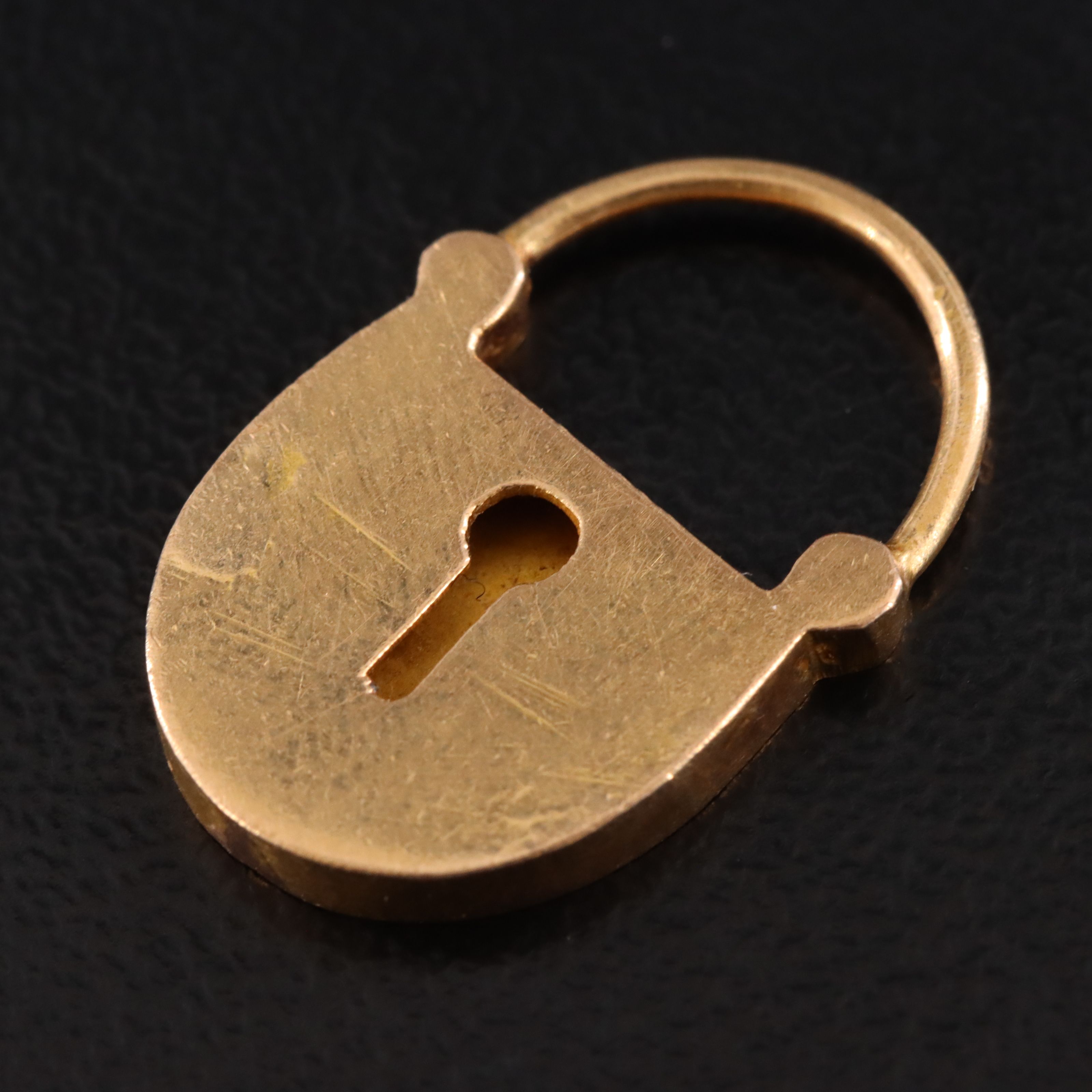 Vintage 14K Lock Charm Pendant