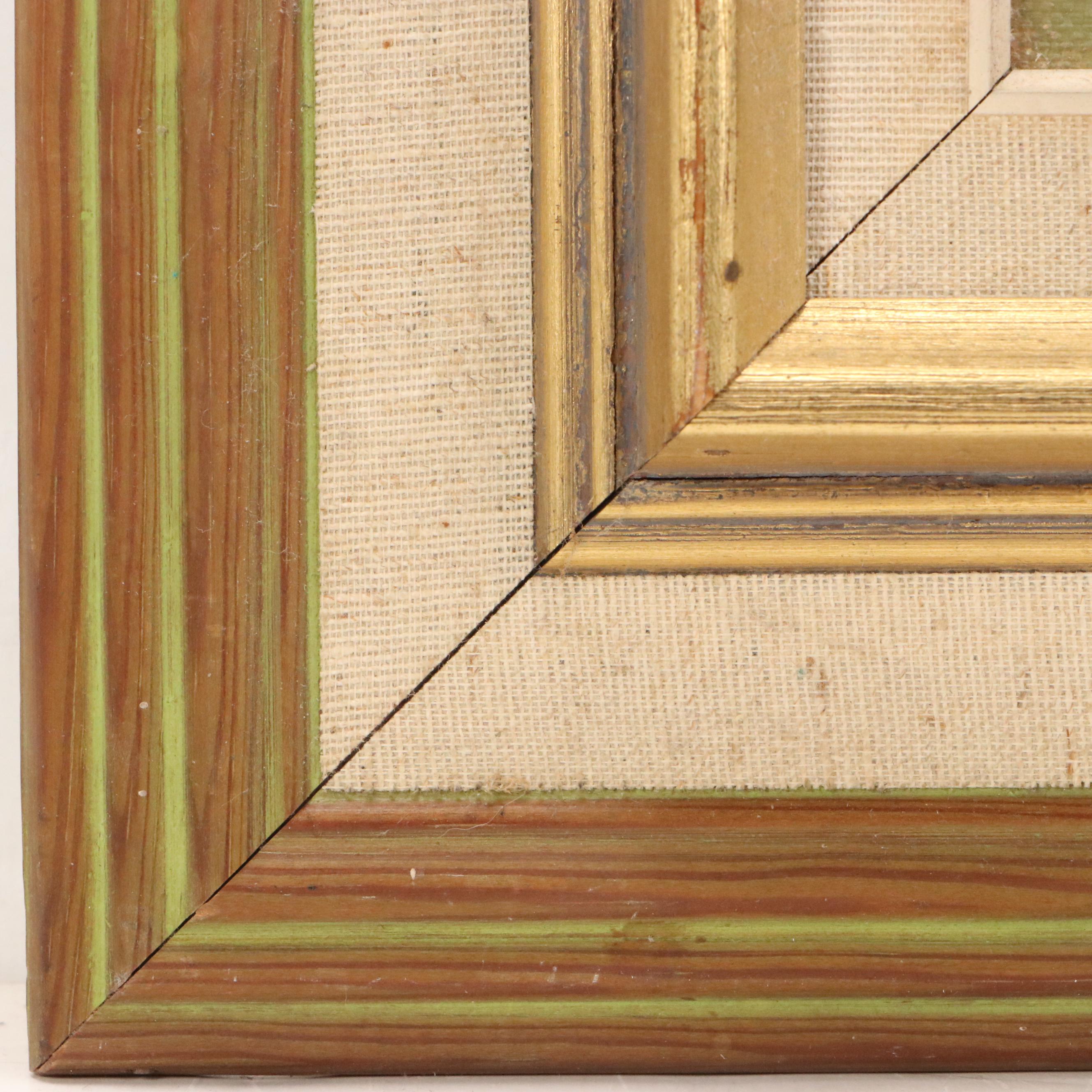 Tage Rudolf Ahlm Oil Painting of Modern Landscape; 1962