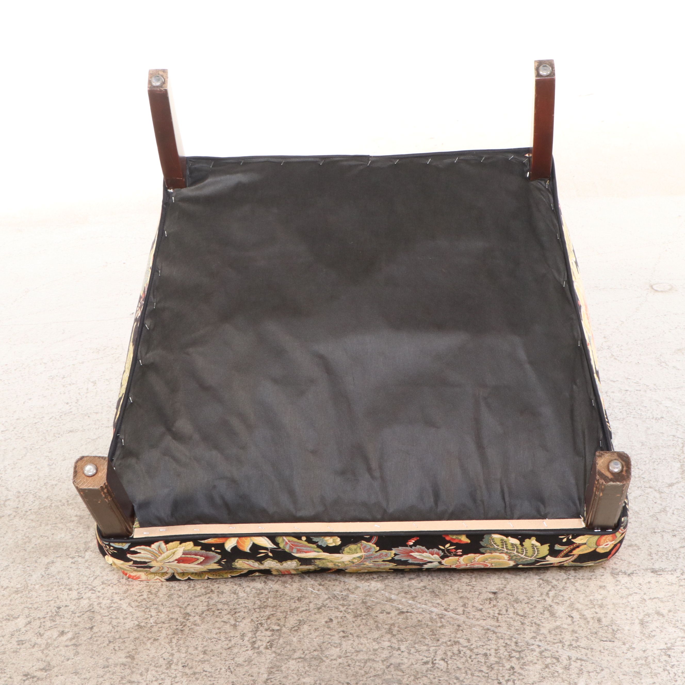 Chippendale Style Paisley Upholstered Wingback Chair, 20th Century