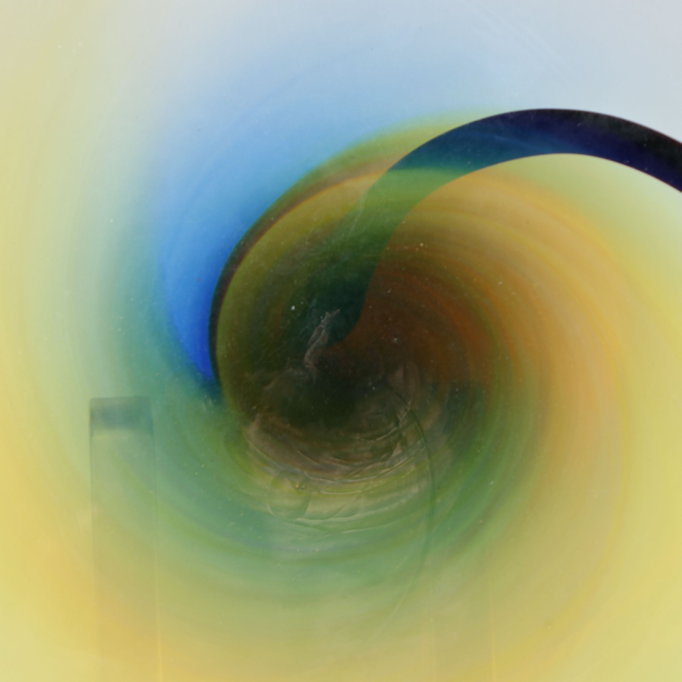 Spiral Blown Glass Rondel with Hanger, c. 1970s