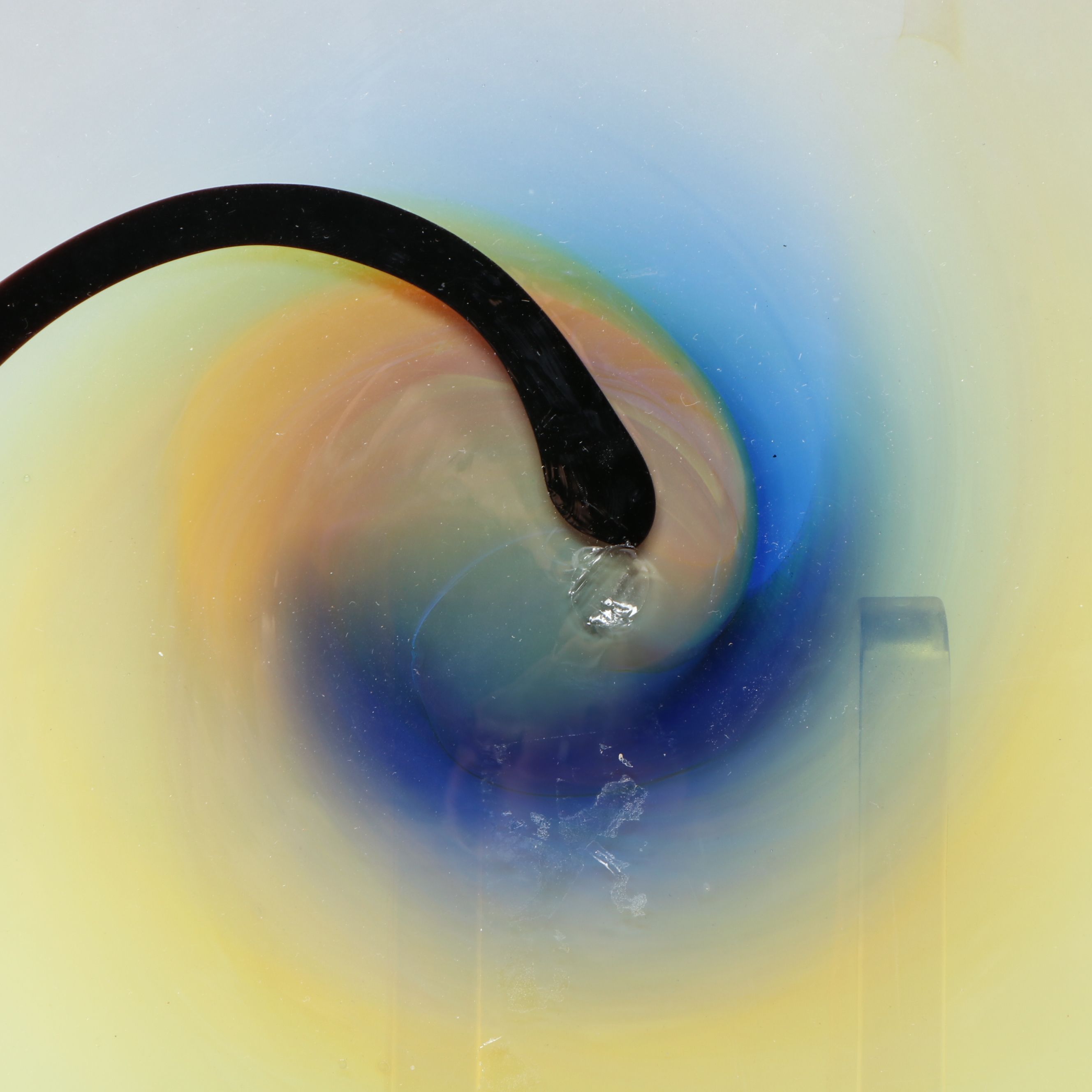 Spiral Blown Glass Rondel with Hanger, c. 1970s