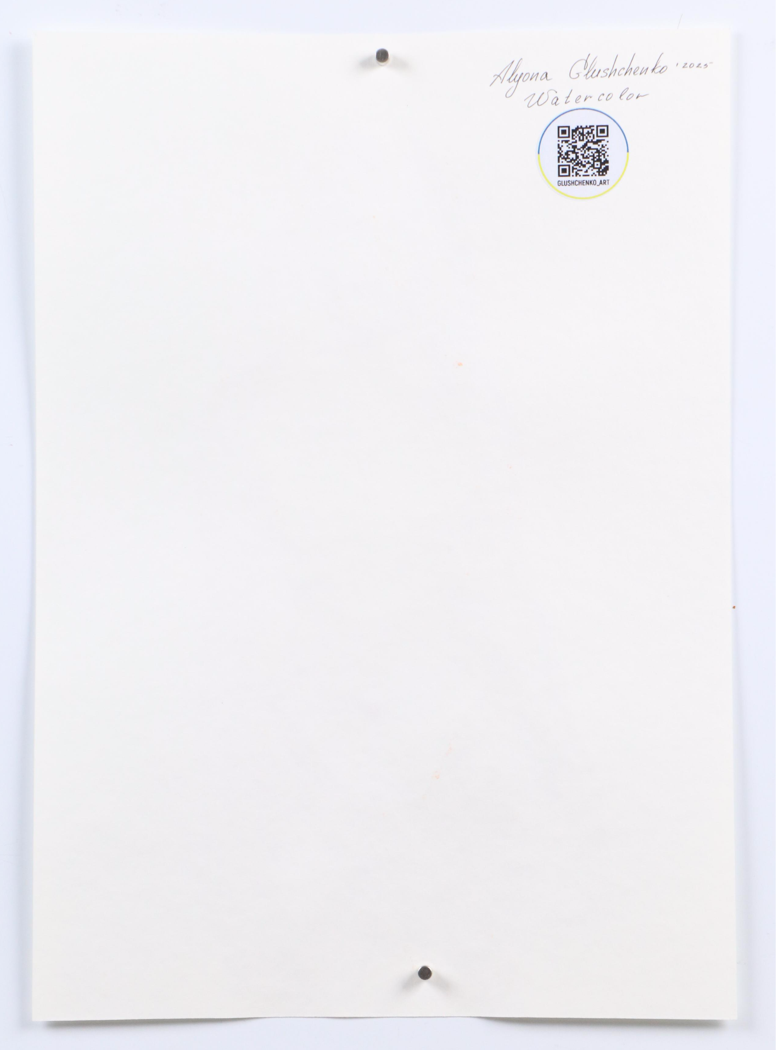 Alyona Glushchenko Sepia Watercolor Figure Painting, 2025