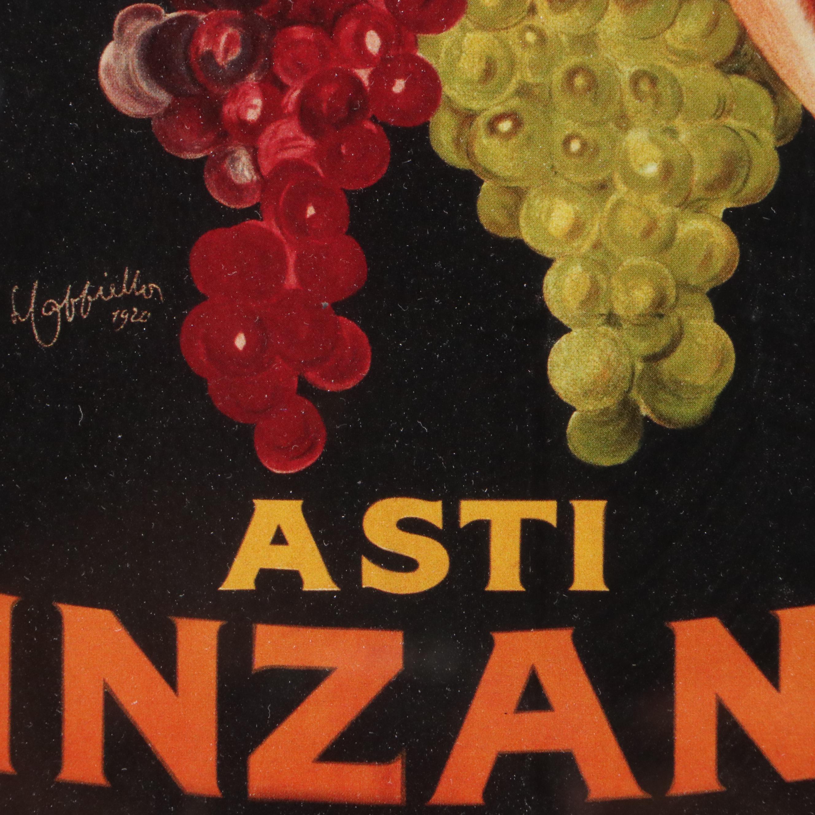 Offset Lithograph of Vintage Alcohol Advertising, Late 20th Century