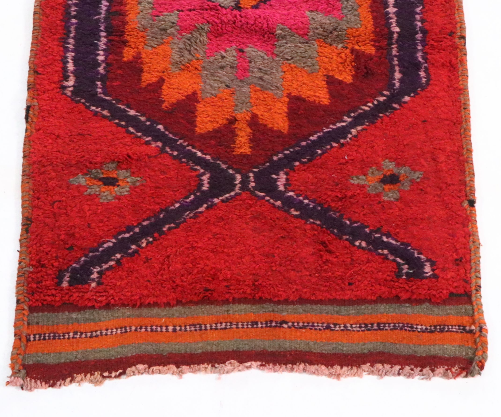 3'4 x 10'2 Hand-Knotted Turkish Village Carpet Runner Long Rug