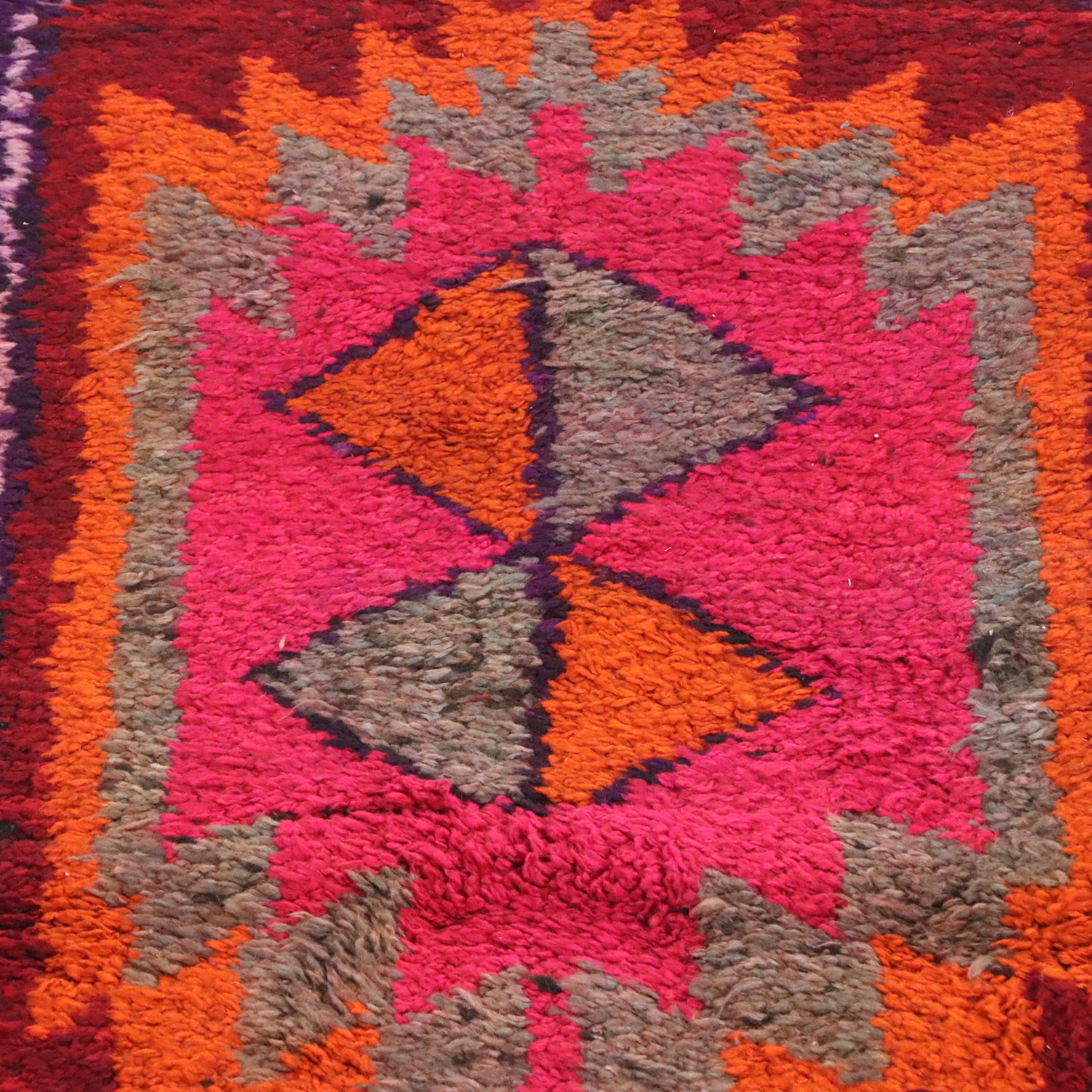 3'4 x 10'2 Hand-Knotted Turkish Village Carpet Runner Long Rug