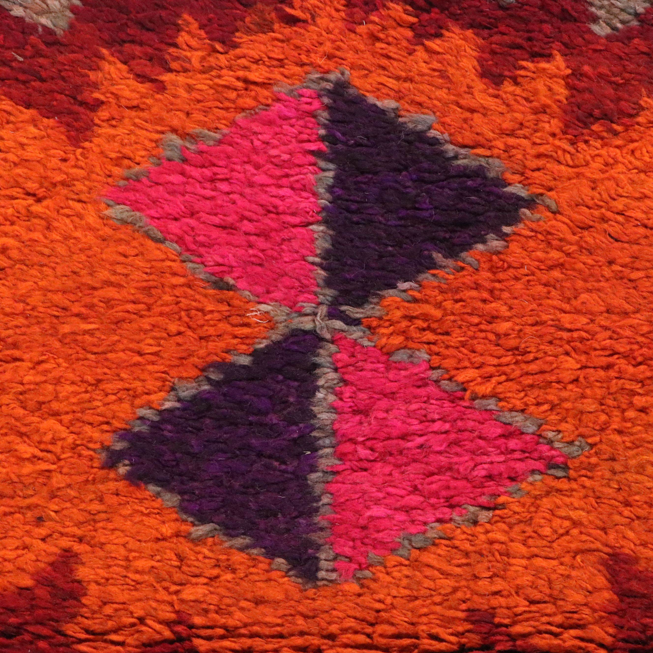 3'4 x 10'2 Hand-Knotted Turkish Village Carpet Runner Long Rug