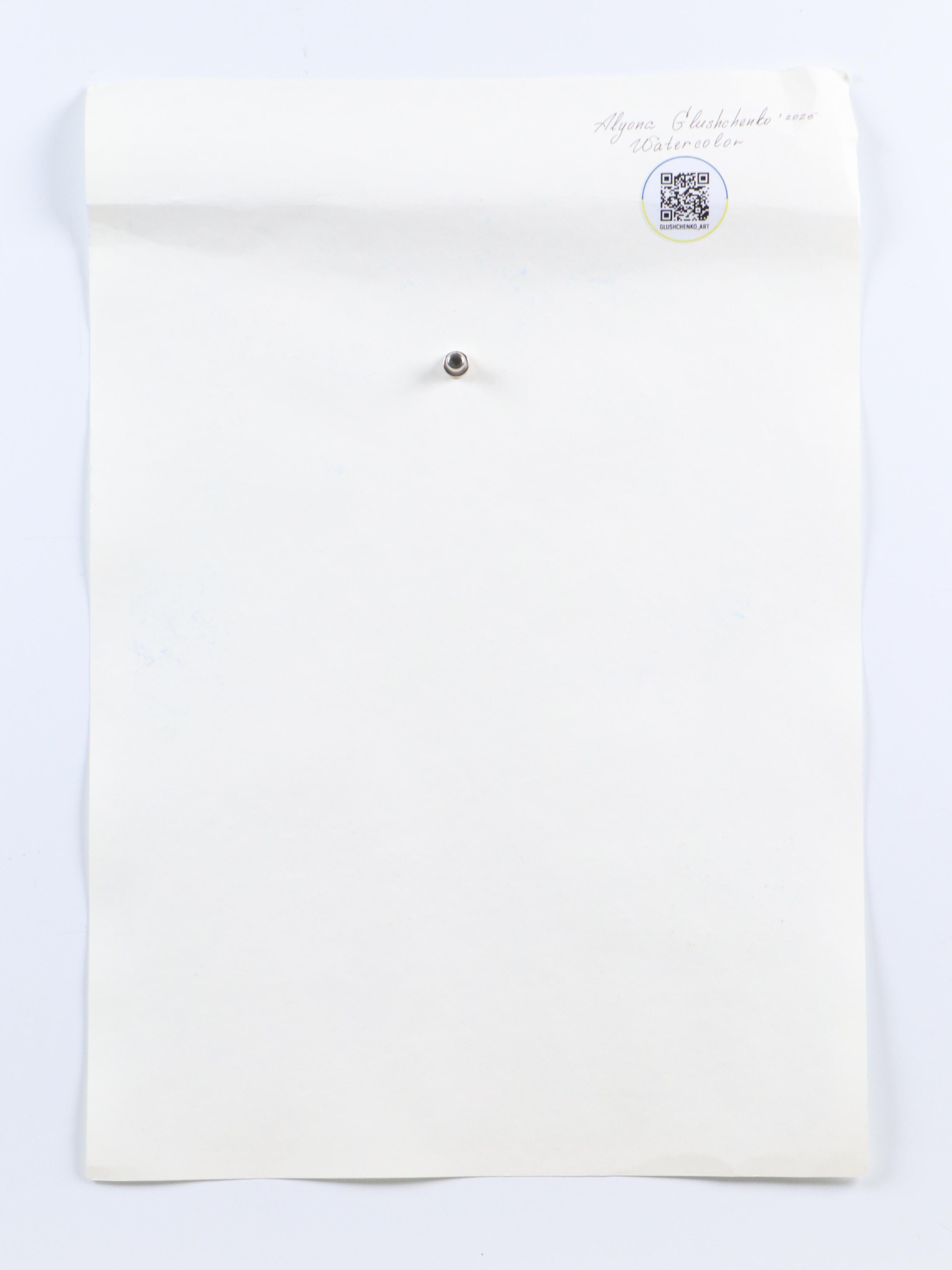 Alyona Glushchenko Volcano Landscape Watercolor Painting, 2025